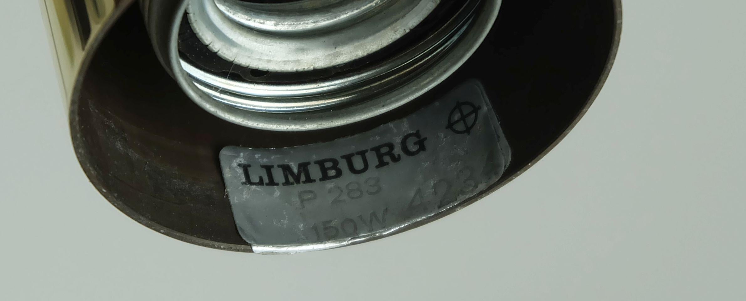 large 1970s glashuette limburg PENDANT LIGHT white opaline bubble glass For Sale 3