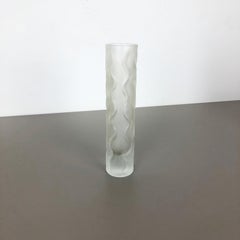 Large 1970s Hand Blown "Brutalist" Glass Vase by Peill and Putzler, Germany