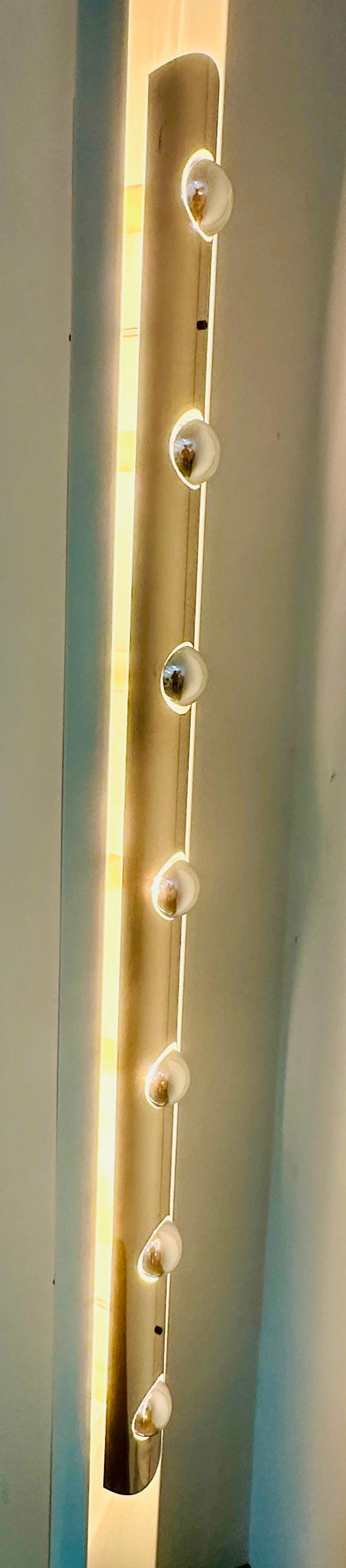 Métal Grand lampadaire italien 7 lumières Enrico Tronconi pour Tronconi Totem des années 1970 en vente