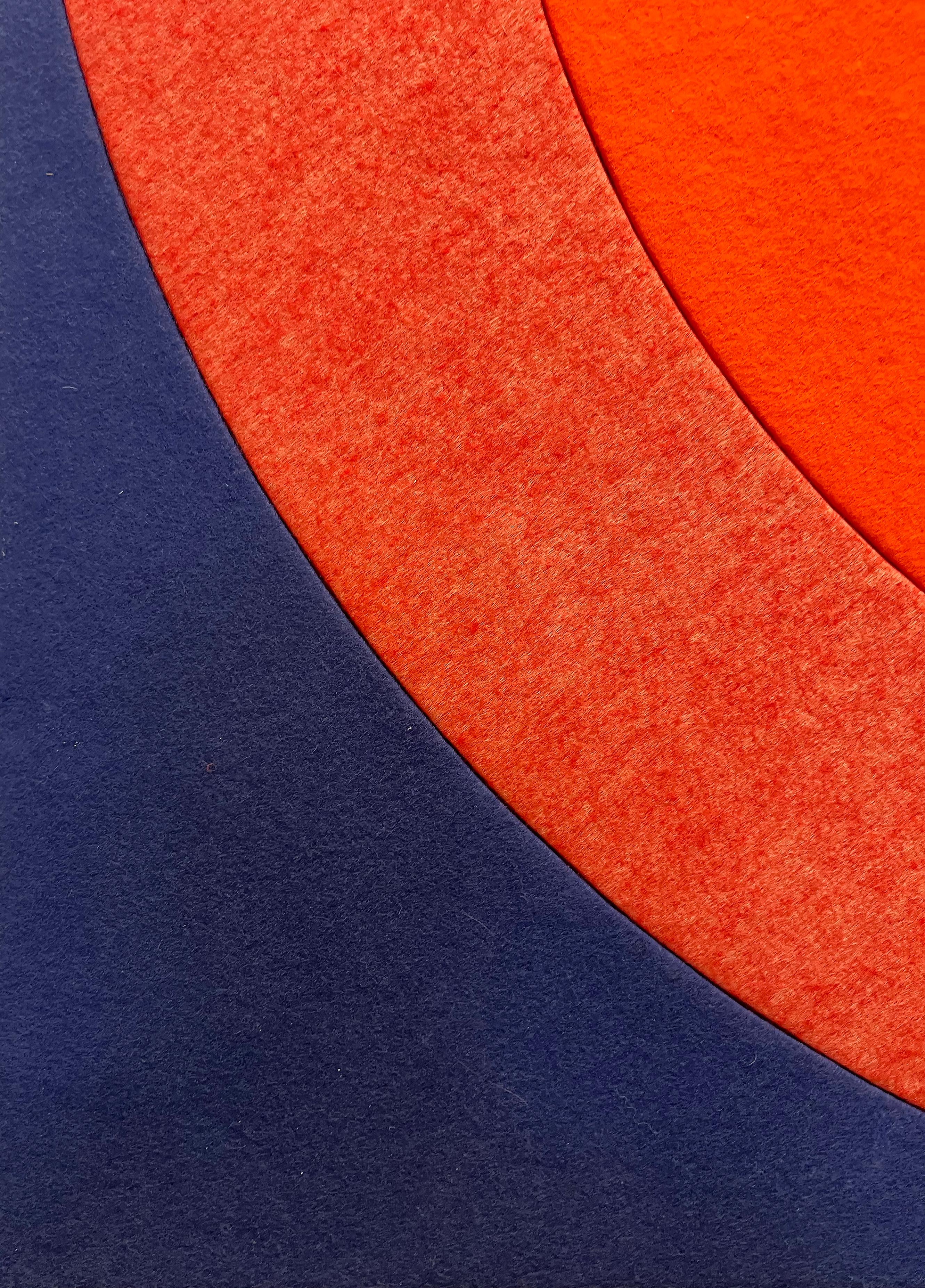 Großes Wandbehang aus Textilkunst, Mod Op Art, 1970er Jahre, signiert Fabregas '74 (Filz) im Angebot
