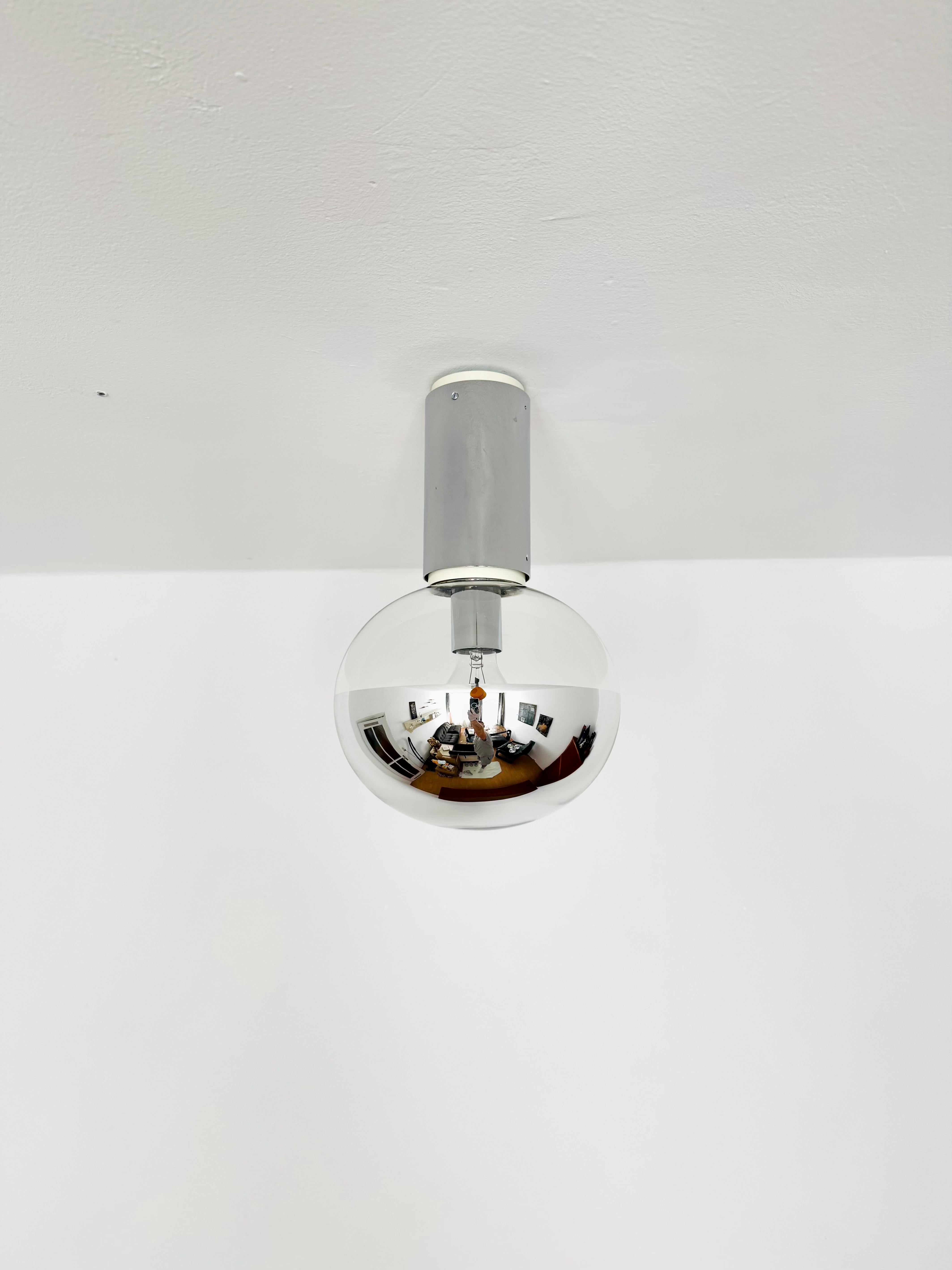 German Large 1970s Modernist Flush Lamp by Motoko Ishii for Staff For Sale