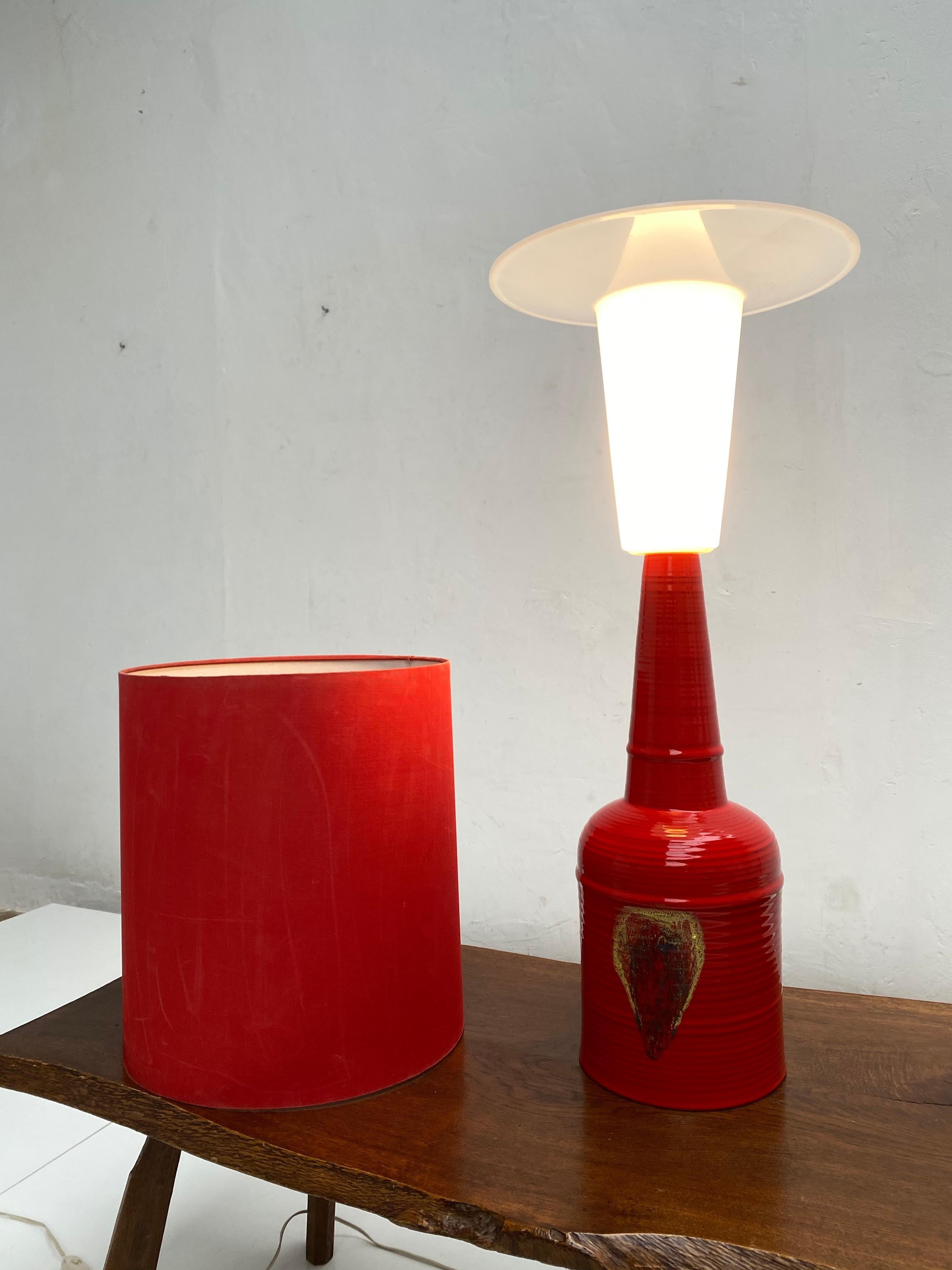 Große Tischlampe aus Keramik der Rosenthal Studio Line der 1970er Jahre von Bjorn Wiinblad, Dänemark im Angebot 2