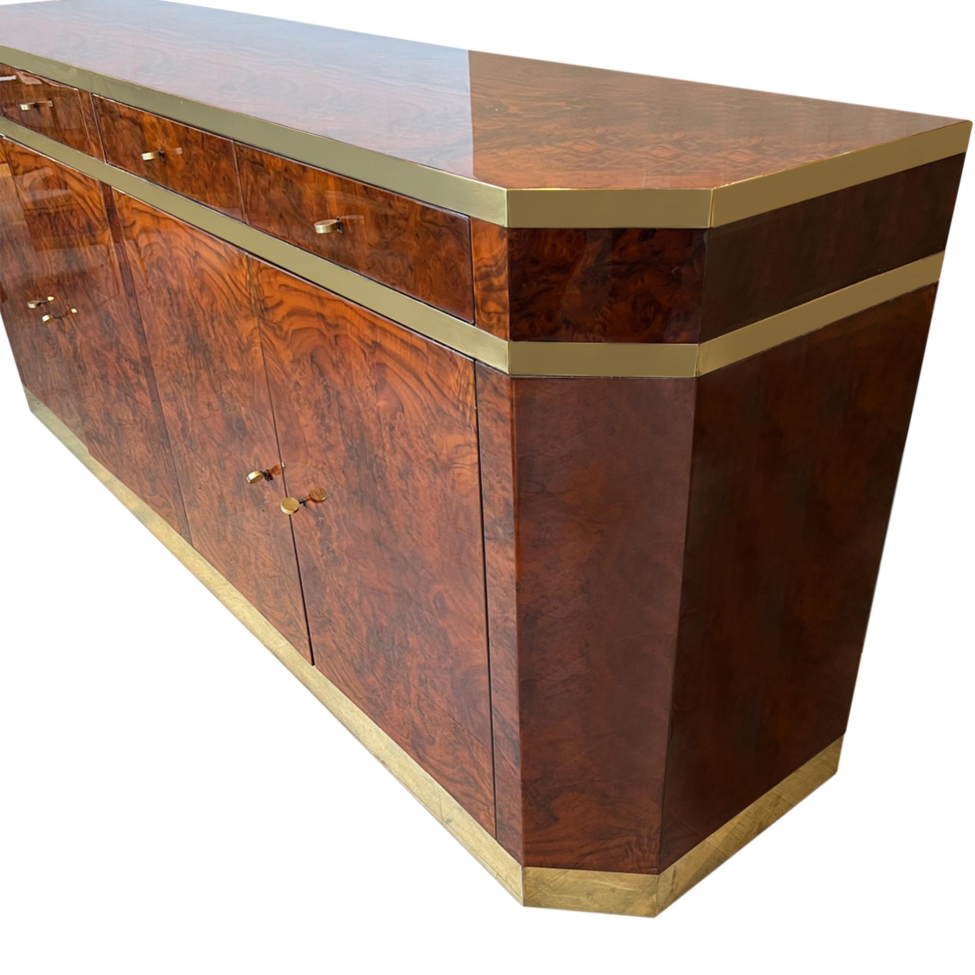 Mid-Century Modern Large 1970s Sideboard by Jean-Claude Mahey For Sale