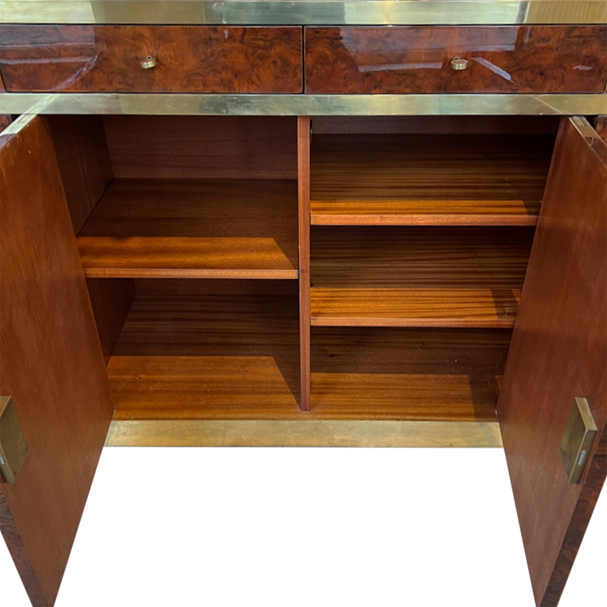 Lacquered Large 1970s Sideboard by Jean-Claude Mahey For Sale