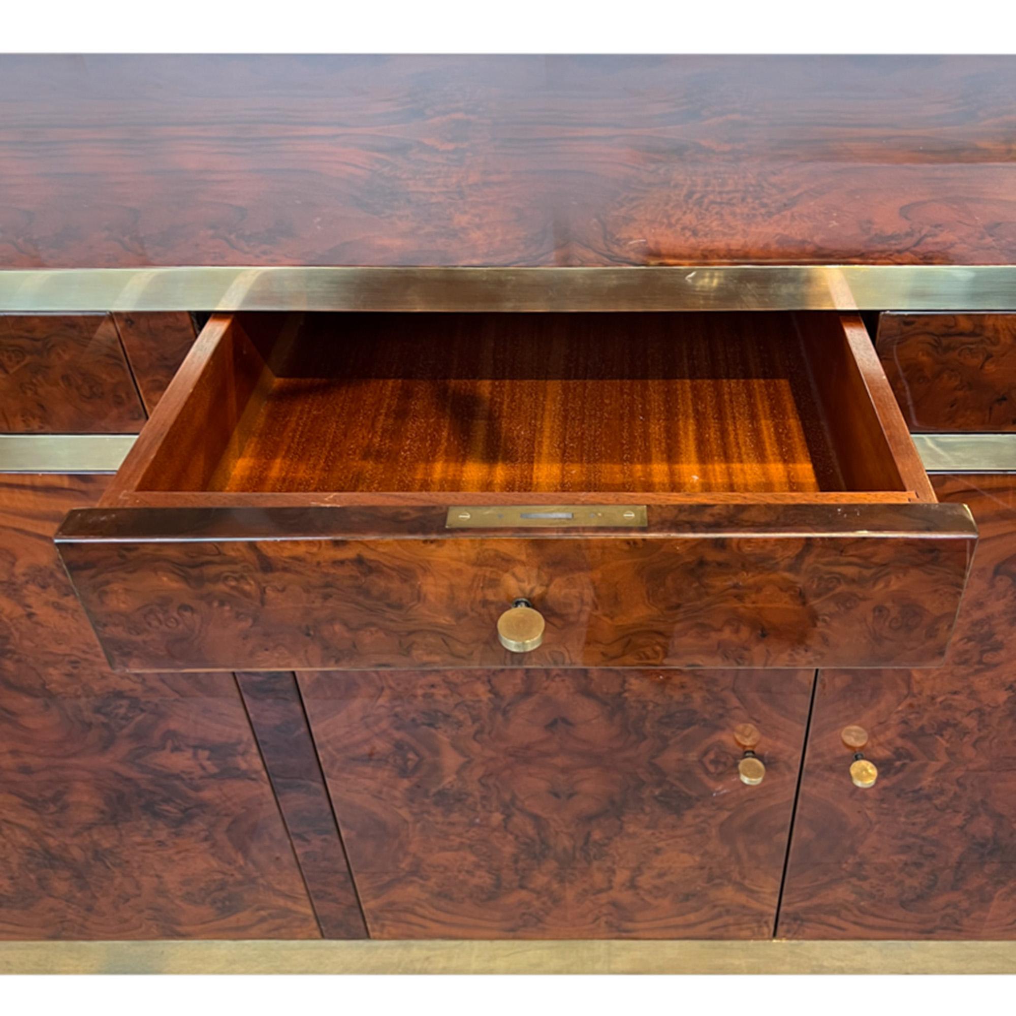 Large 1970s Sideboard by Jean-Claude Mahey In Good Condition For Sale In London, GB