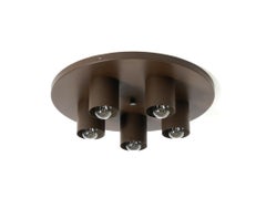Grande lampada da soffitto o da parete in metallo in stile brutalista “Space Age” degli anni ’70, firmata “Beisl Leuchte”