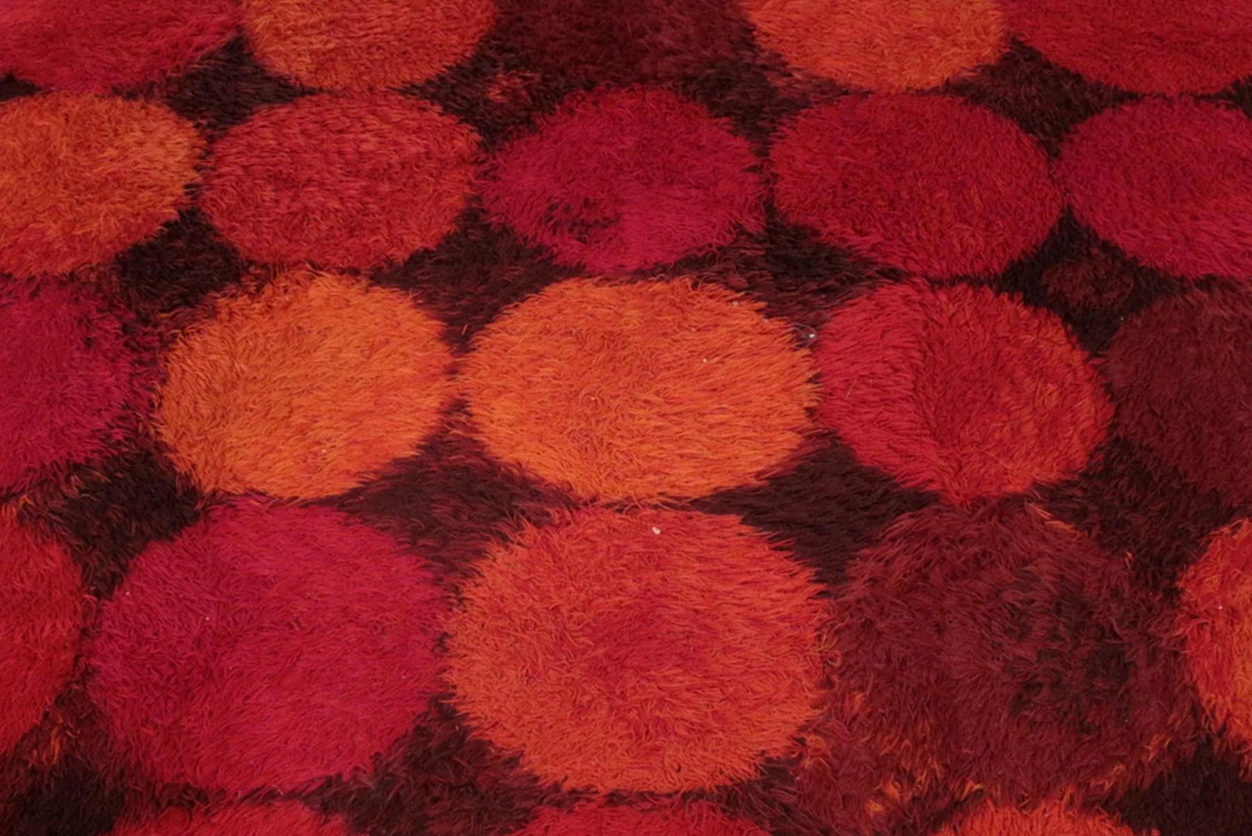 Mid-Century Modern Large 1970s space age rya rug