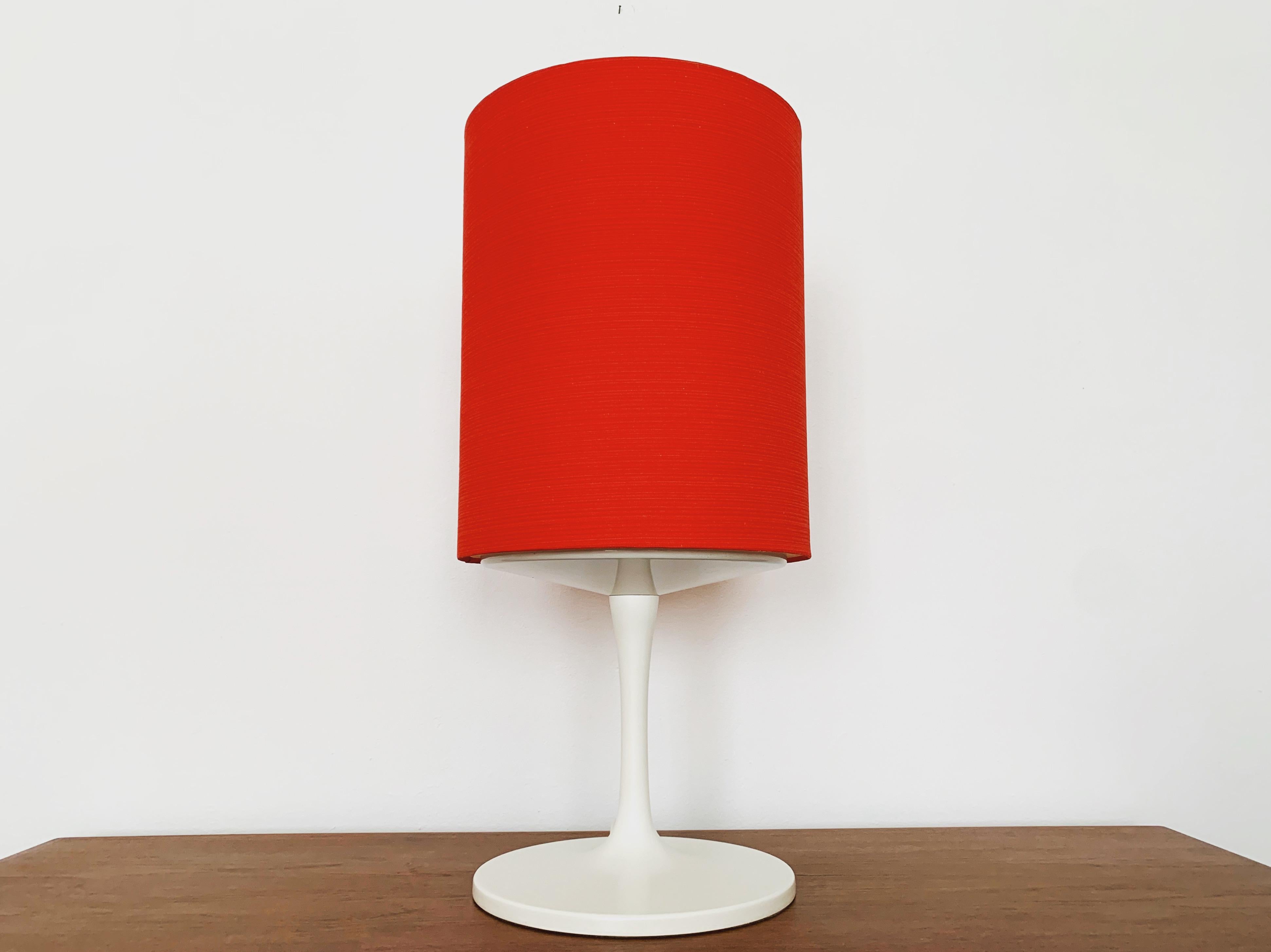 Large and beautiful table lamp from the 1970s.
Impressive design and very high-quality workmanship.
The lighting effect of the lamp is extremely beautiful.

Manufacturer: Staff

Condition:

Very good vintage condition with slight signs of wear
