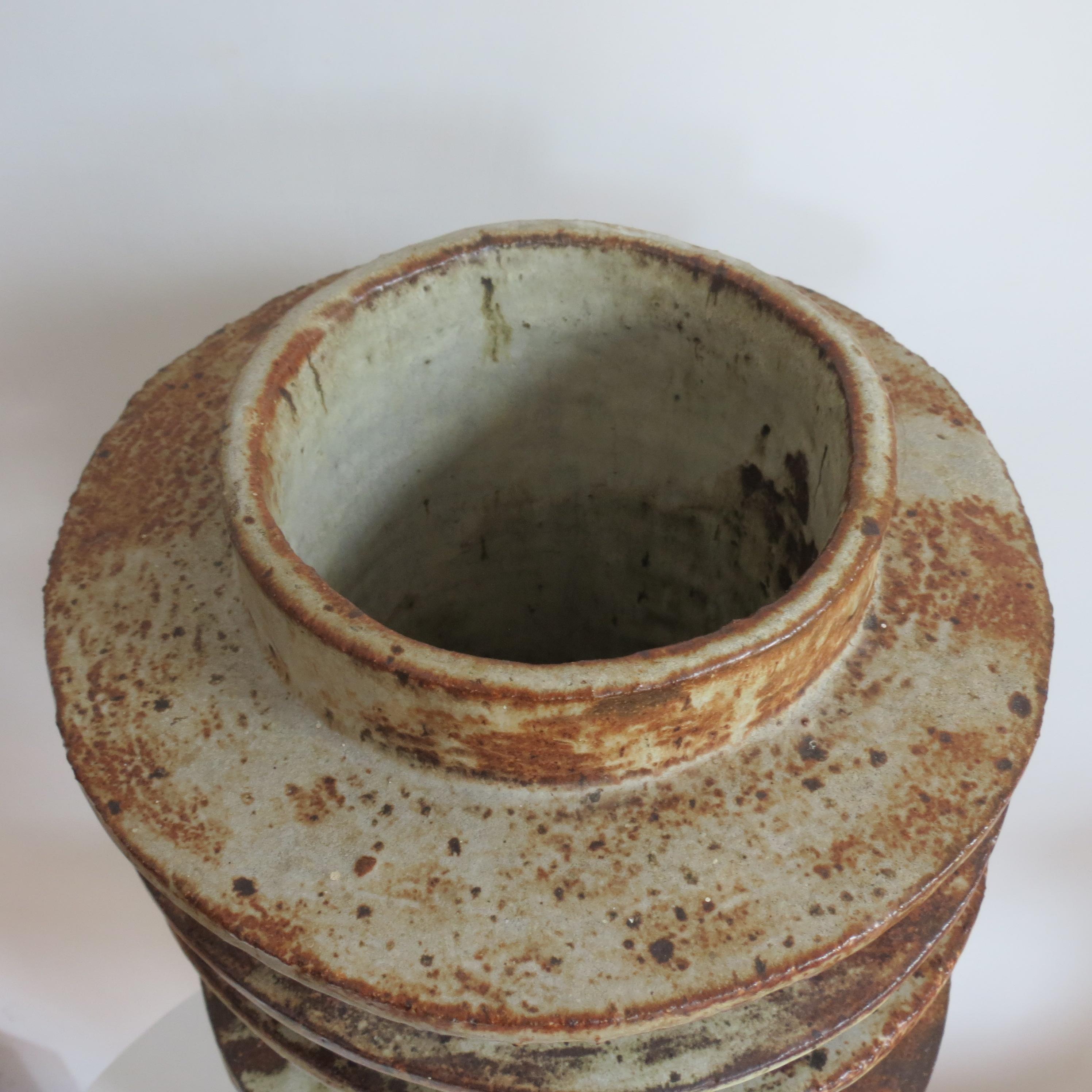 Large 1970s Studio Pottery Sculpture Vase by Maggie Fisher Cornwall, 1979 4