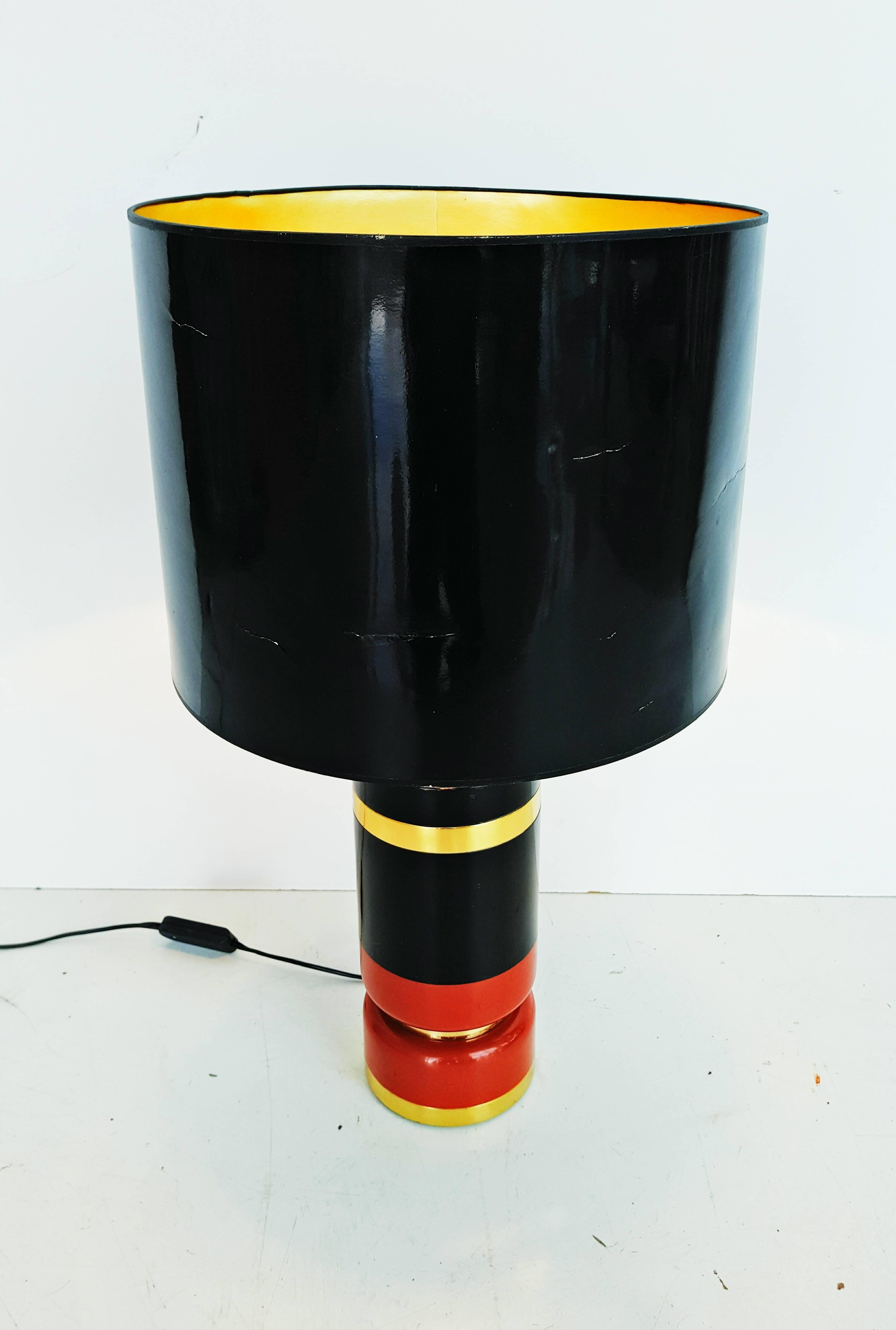 Italian Large 1970s Table Lamp