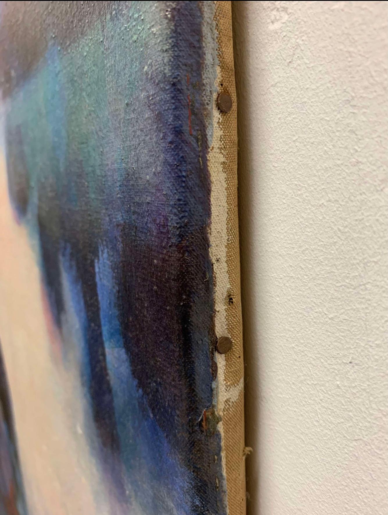 Dipinto Grande dipinto a olio su tela degli anni '70 dell'artista sudafricano Cyril Fradan in vendita