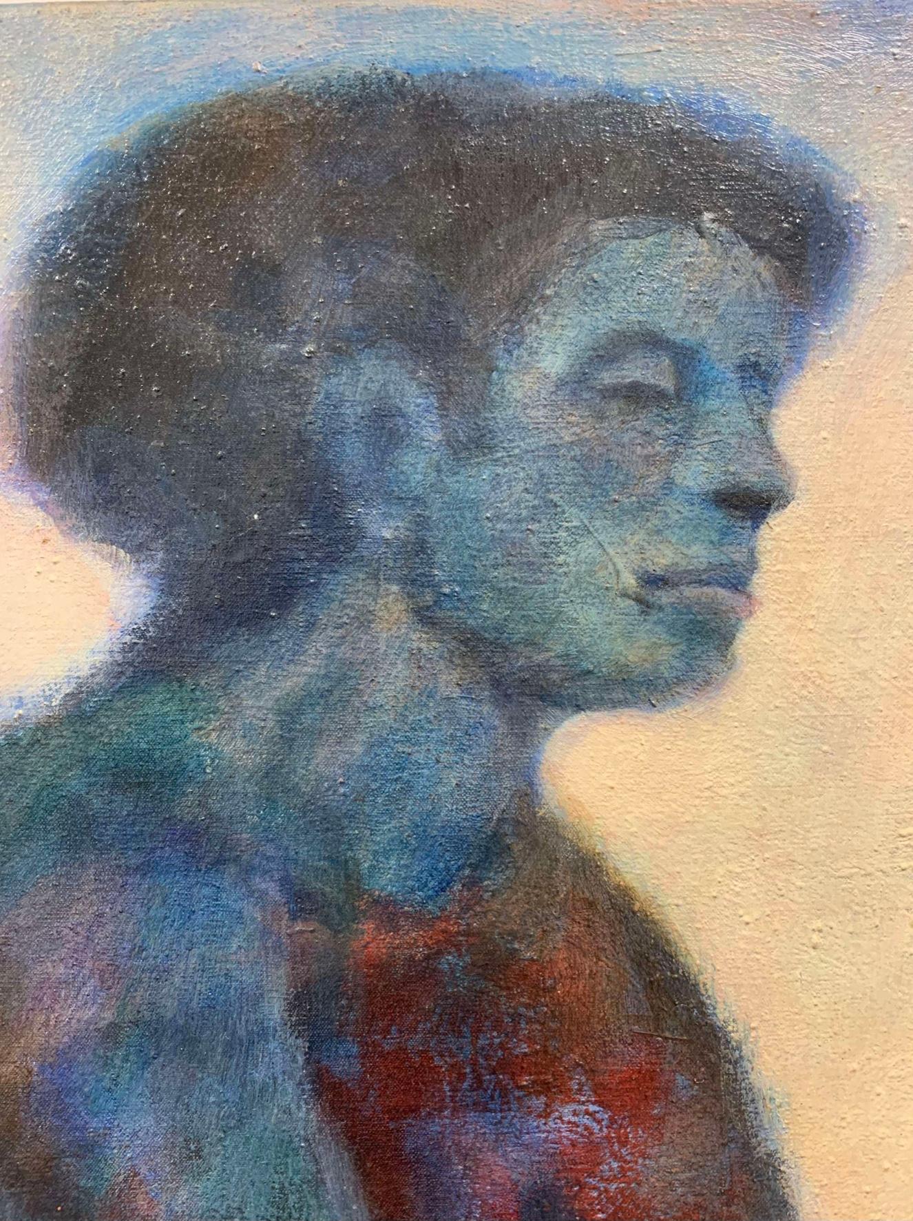 Grande dipinto a olio su tela degli anni '70 dell'artista sudafricano Cyril Fradan in vendita 1