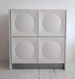 Large 1970s vintage Italian Brutalist Space Age bar cabinet / storage cabinet