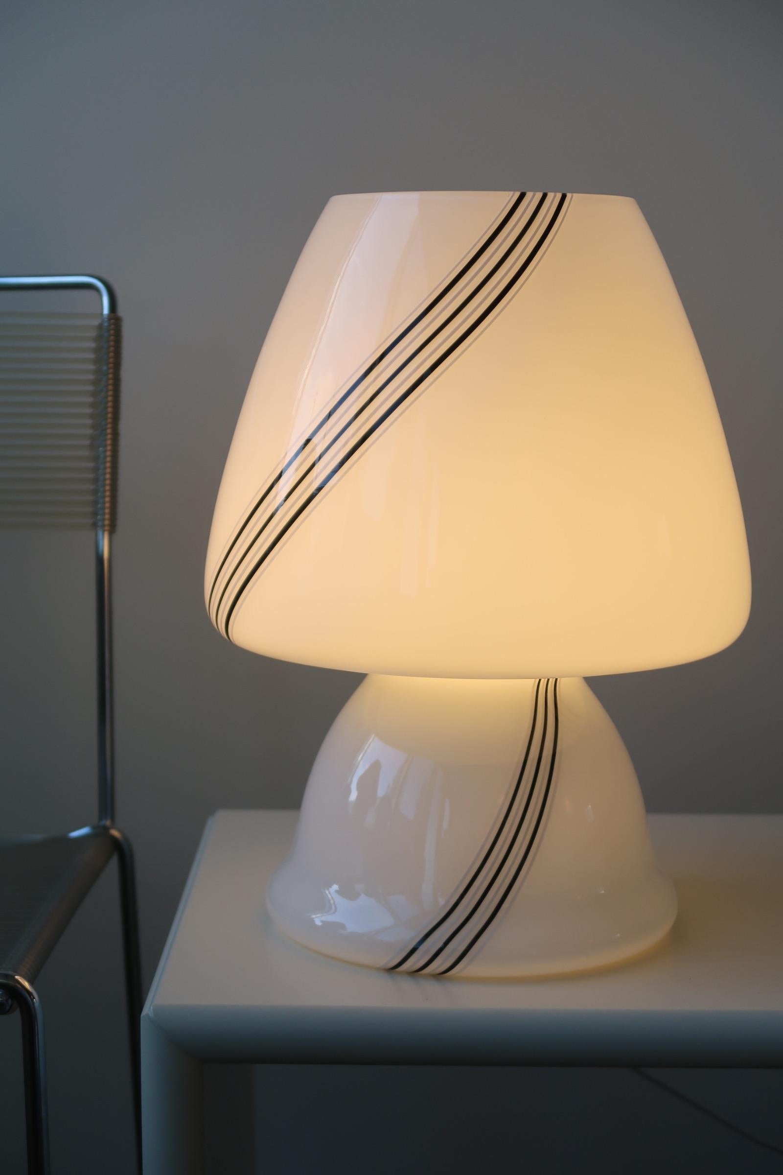 white mushroom lamp