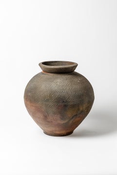 Large 1975 Stoneware Ceramic Pottery Floor Vase by Steen Kepp La Borne