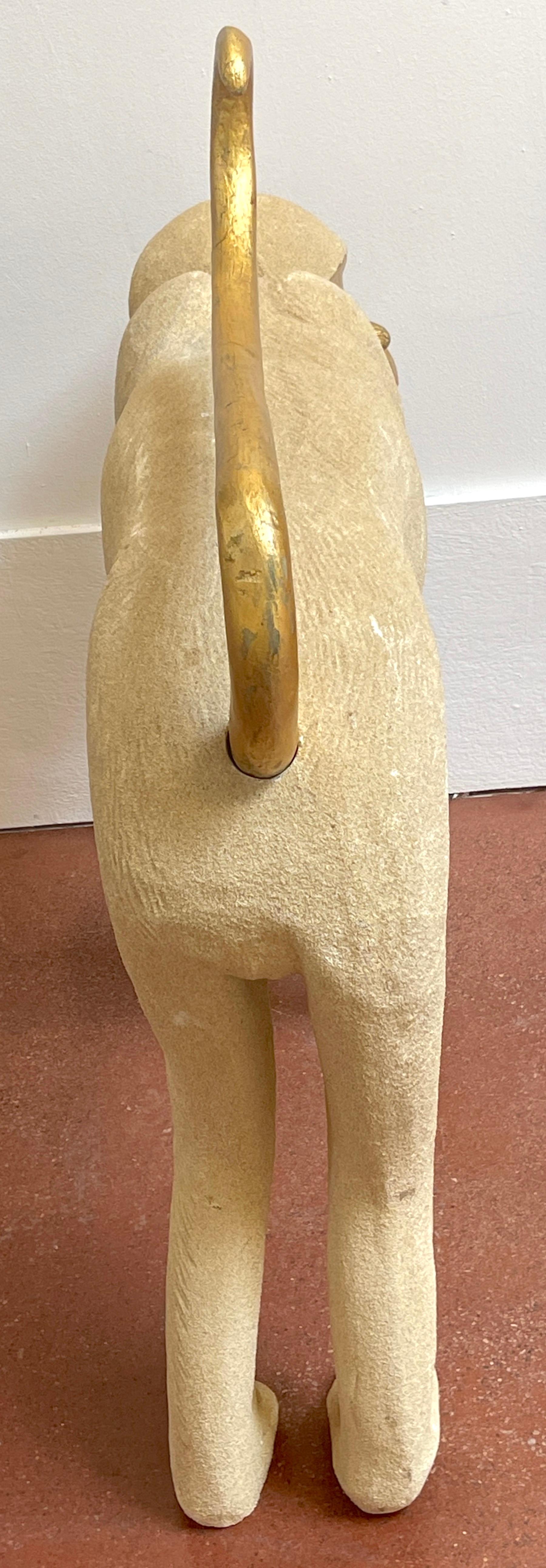 20th Century Large 1980s Couching Monkey Sculpture