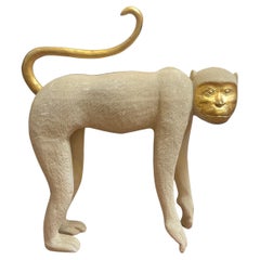 Large 1980s Couching Monkey Sculpture