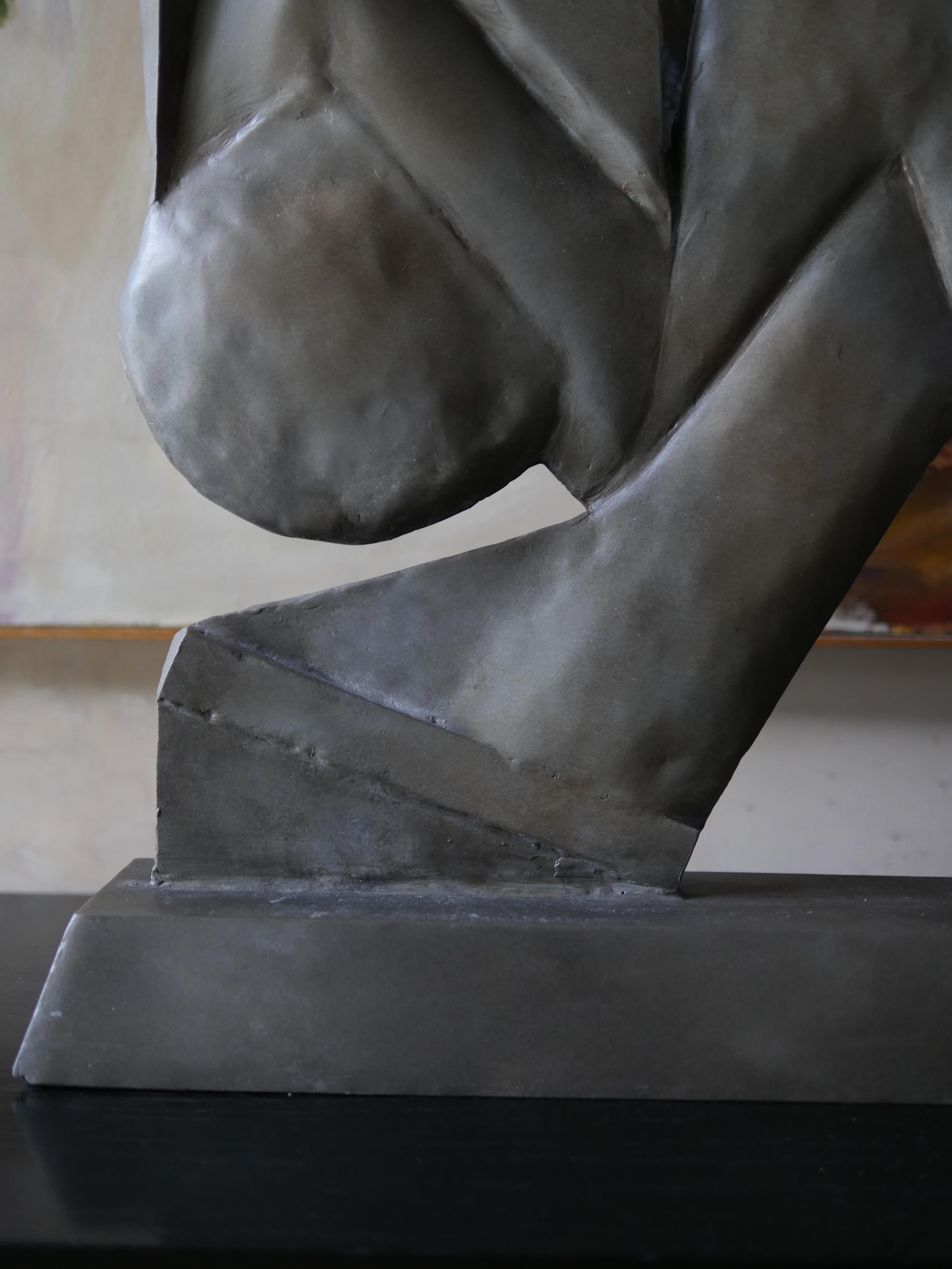 Large 1980s Cubist Abstract Sculpture en venta 1