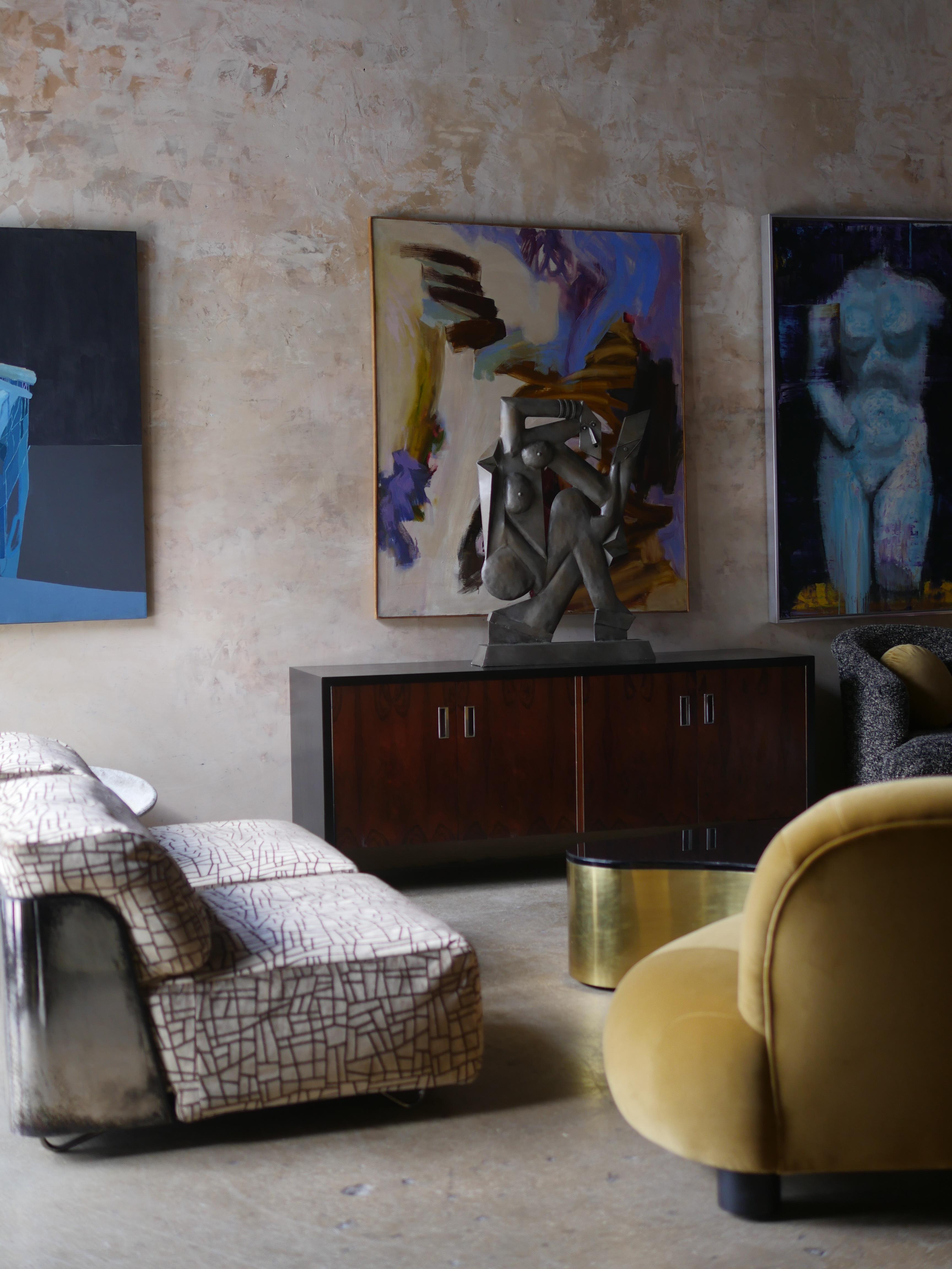 Large 1980s Cubist Abstract Sculpture en venta 5