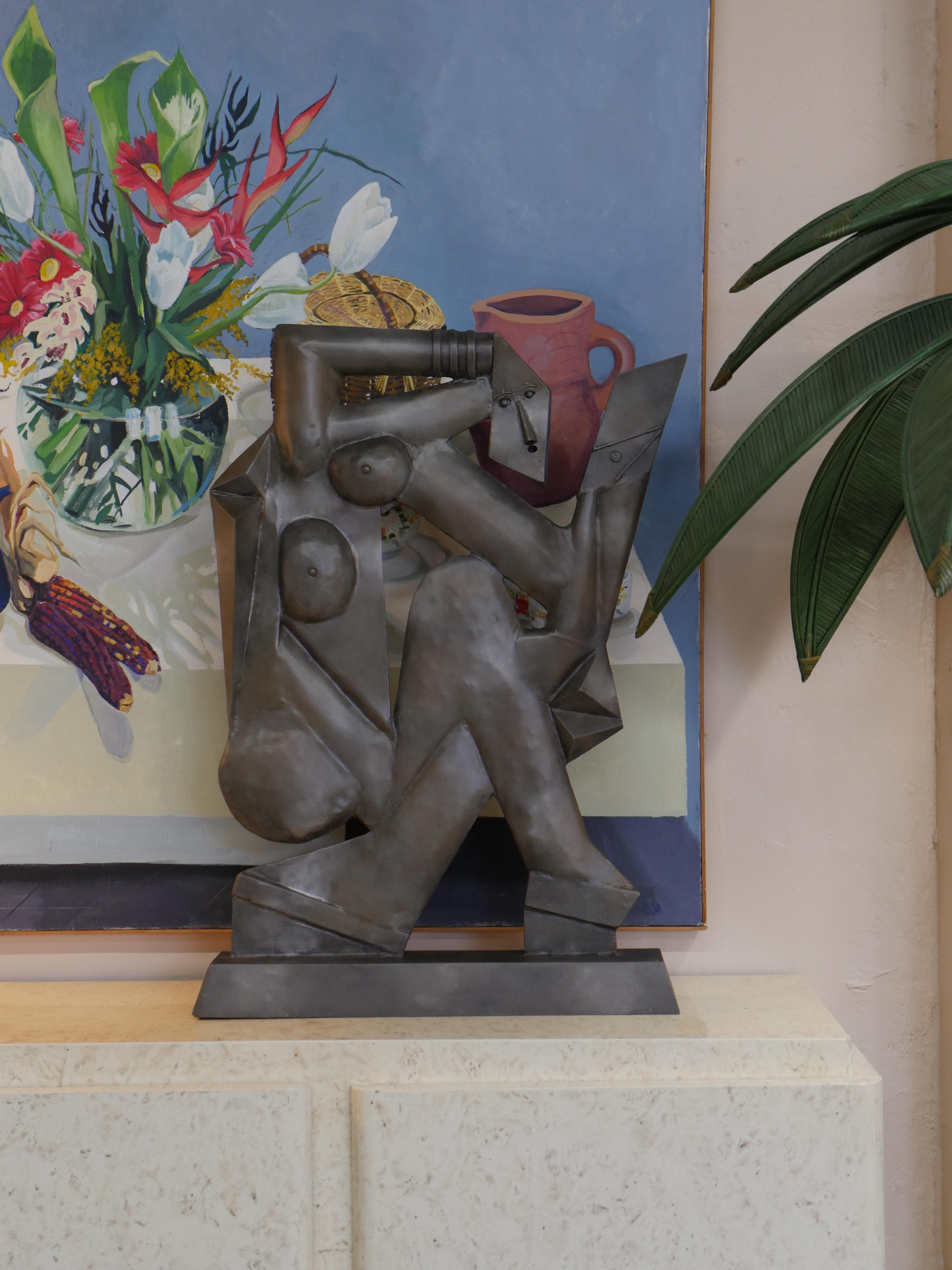Large 1980s Cubist Abstract Sculpture In condizioni buone in vendita a Miami, FL