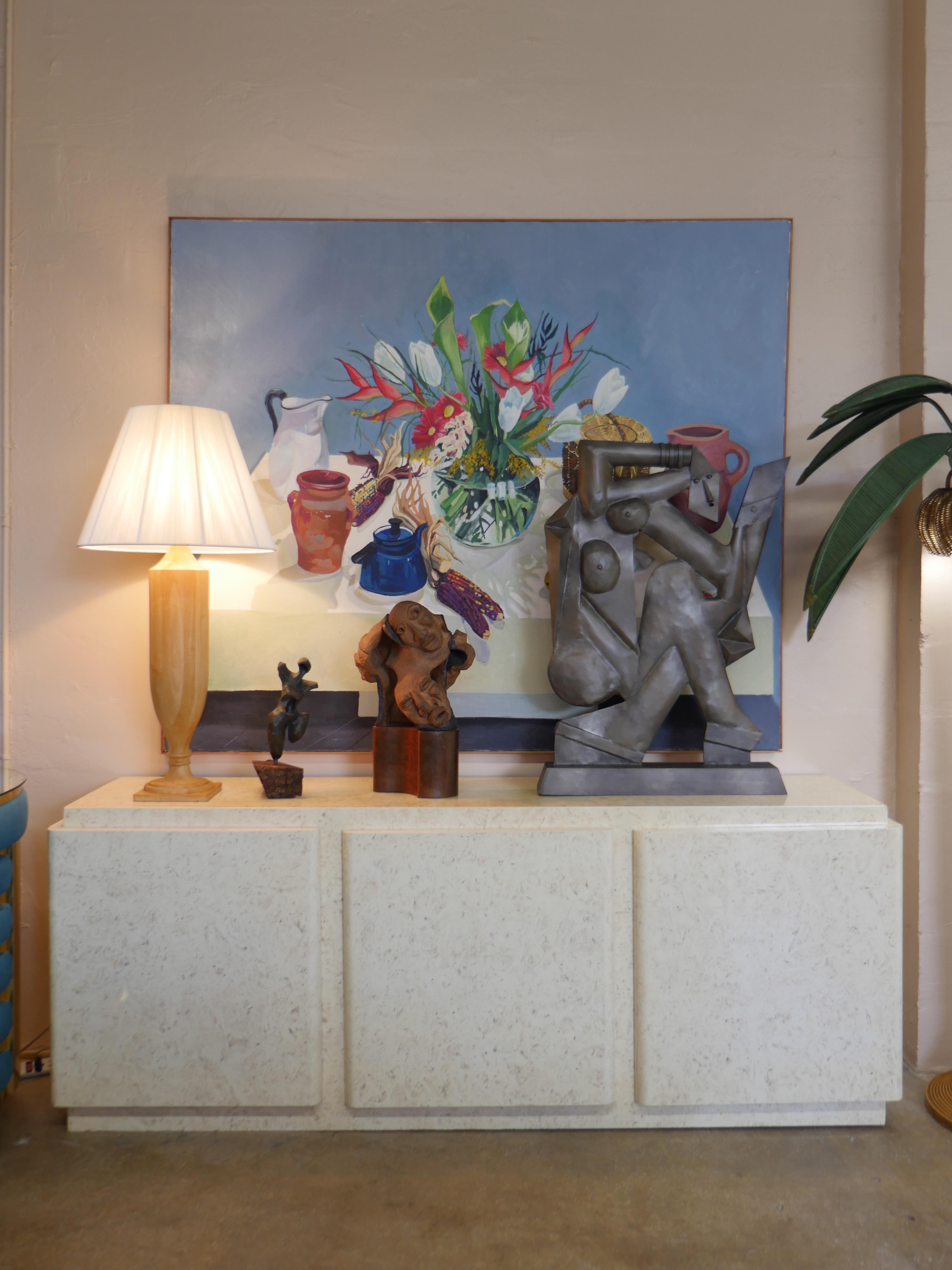 Large 1980s Cubist Abstract Sculpture in vendita 3