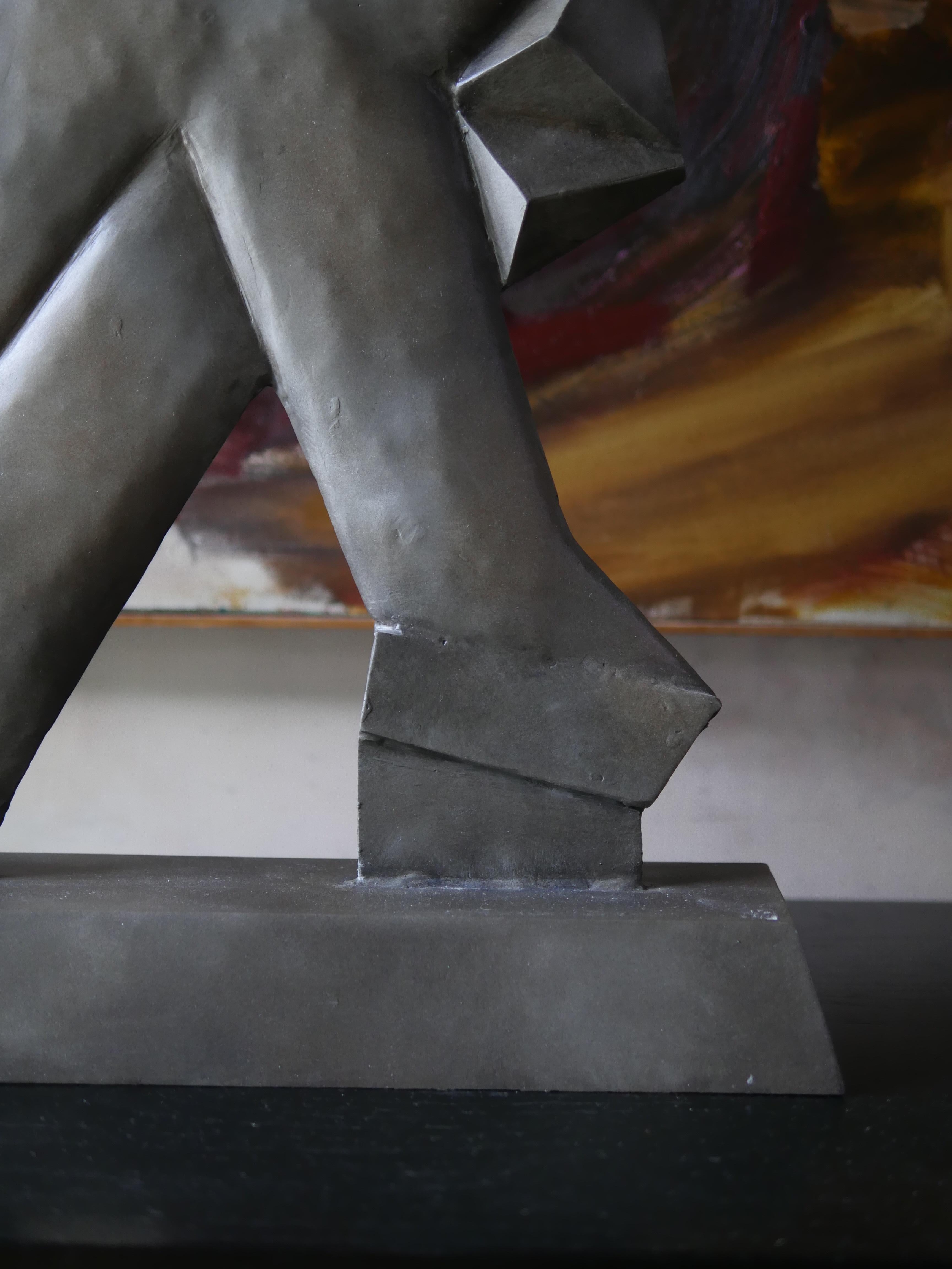 Large 1980s Cubist Abstract Sculpture en venta 2