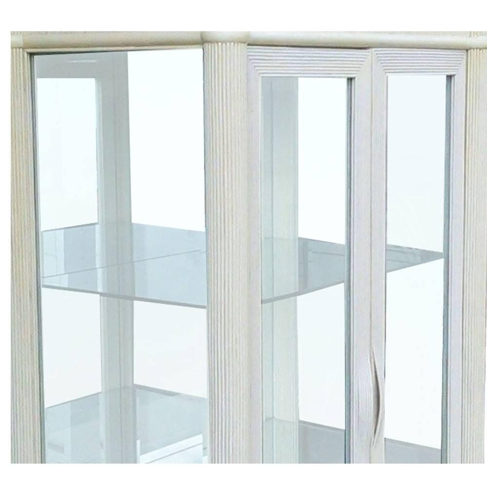 large glass display cabinets