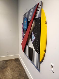 Large 1980s Memphis Group Style Pop Art Painting by Neil Loeb