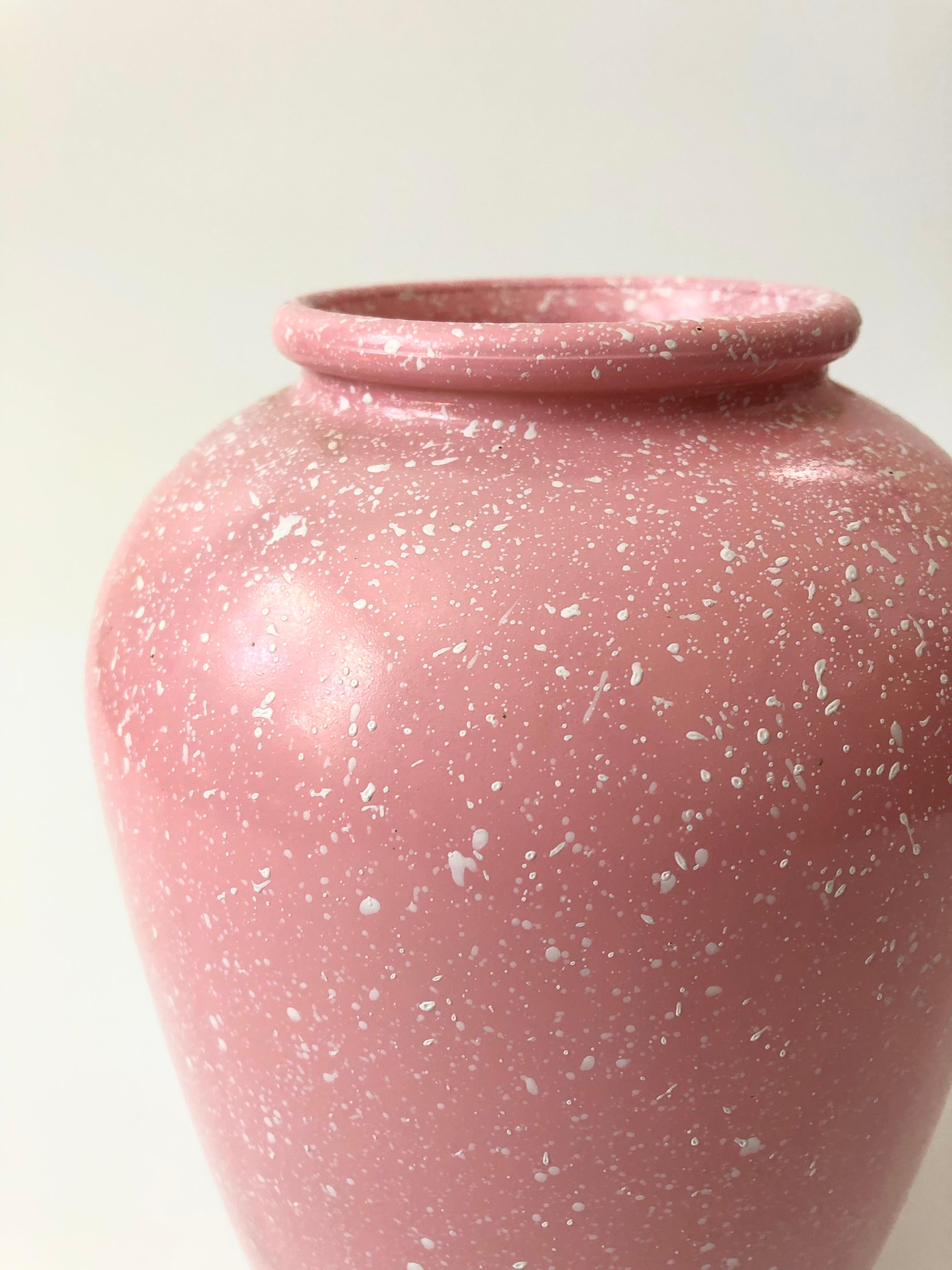 large pink vase