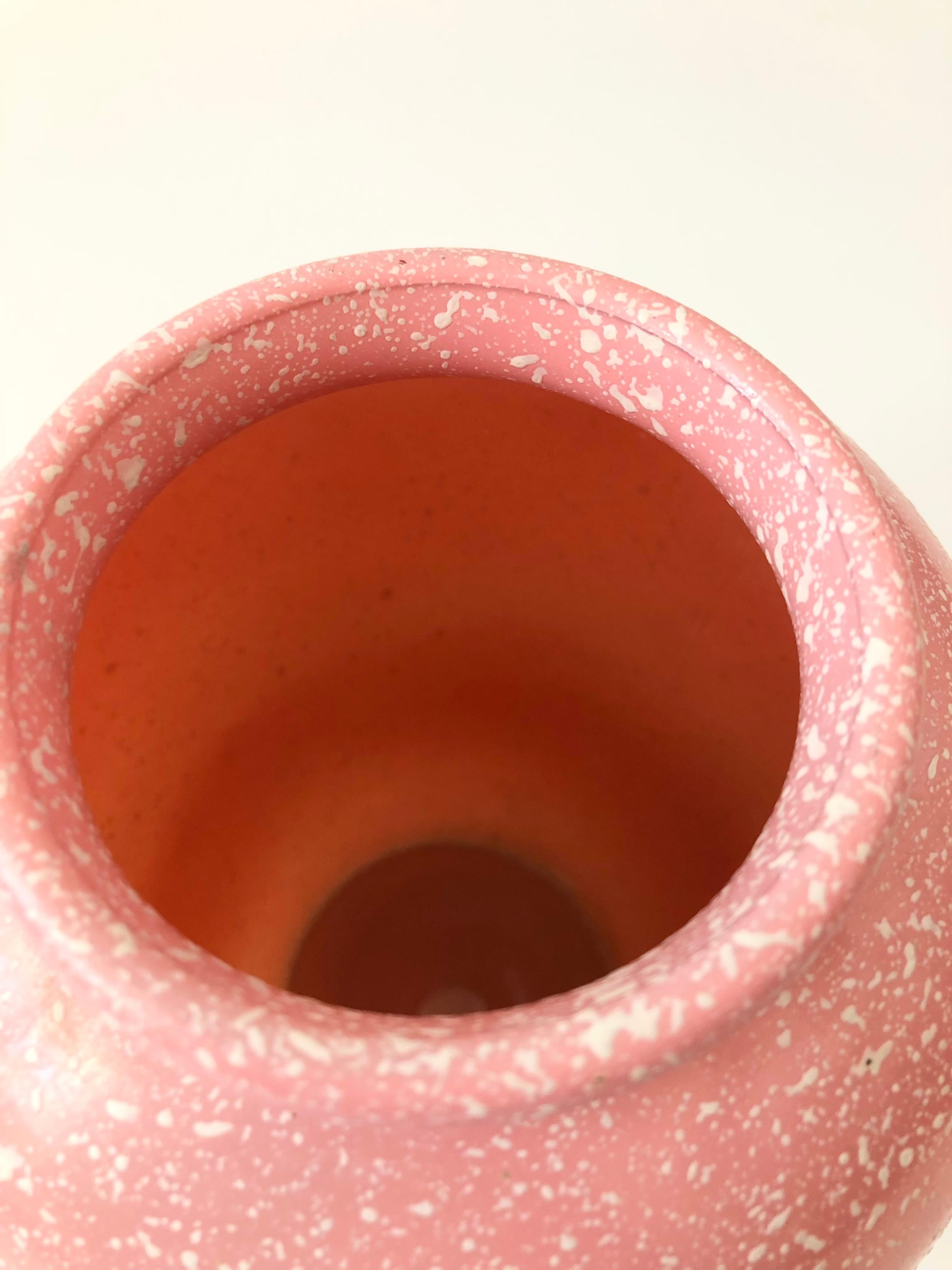 Post-Modern Large 1980s Pink Glass Vase by Studio Nova Portugal