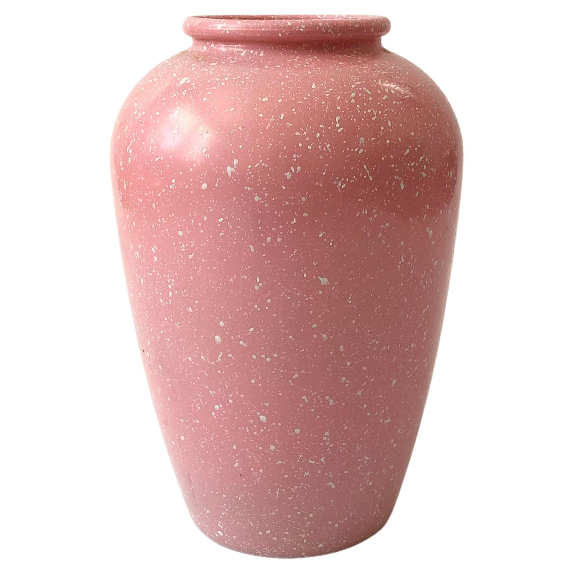 Large 1980s Pink Glass Vase by Studio Nova Portugal
