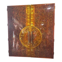 Large 1980s Sunburst Doors by Alan Weiss, A Set