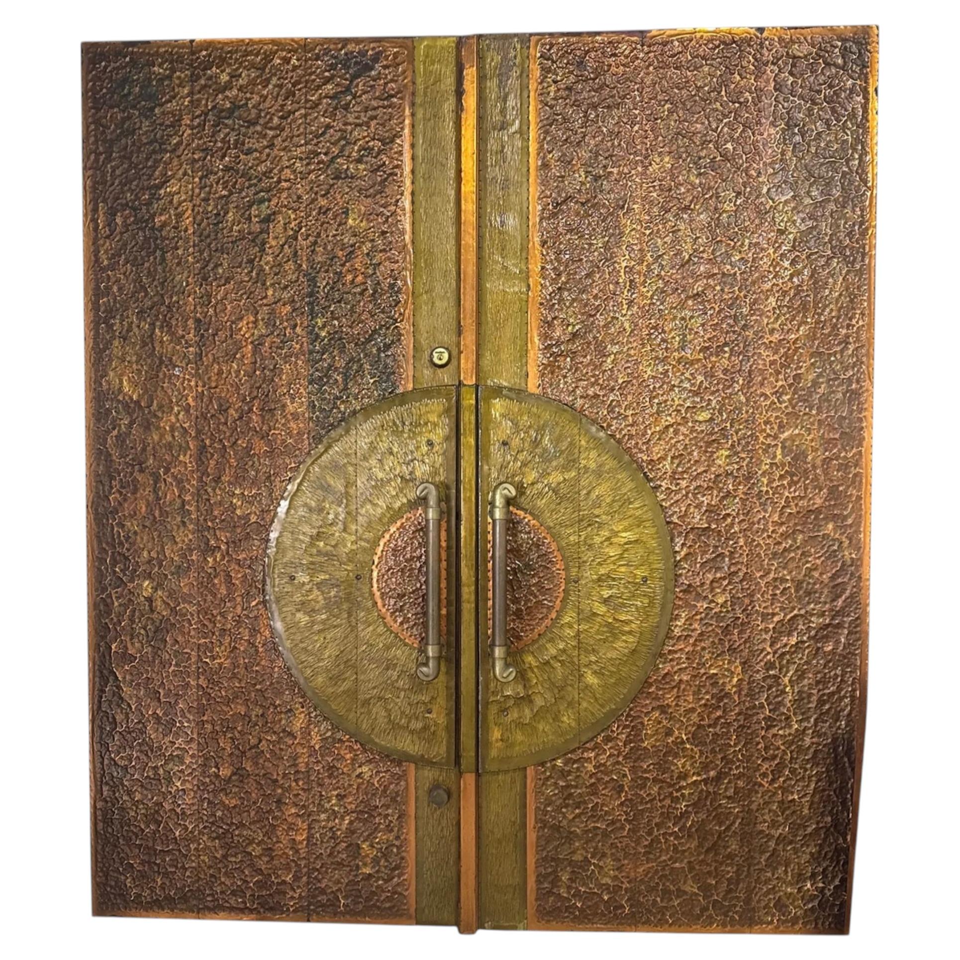 Large 1980s Sunburst Doors by Alan Weiss, A Set