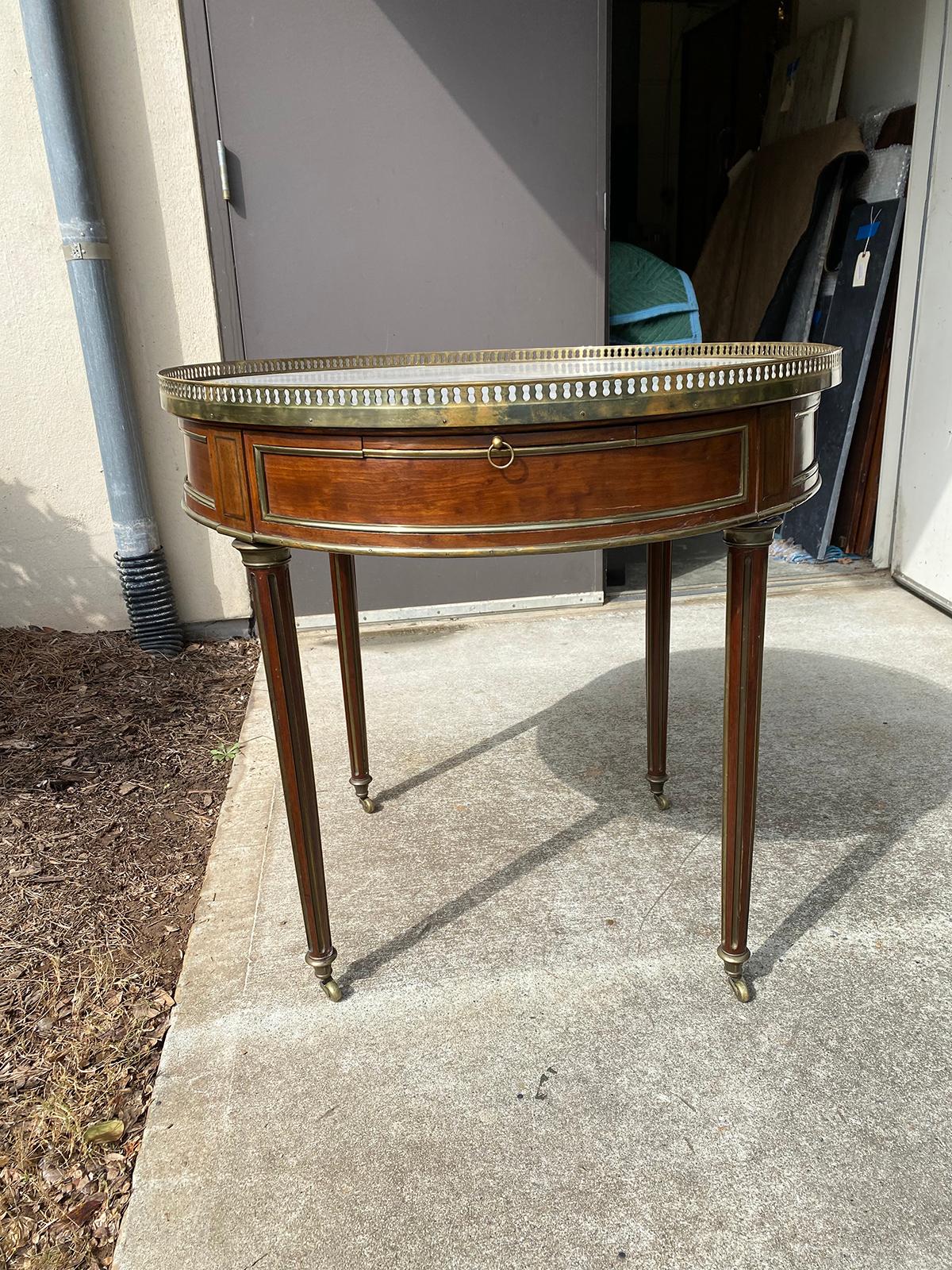 Large 19th-20th Century French Louis XVI Bouillotte Table, Bronze Gallery 9