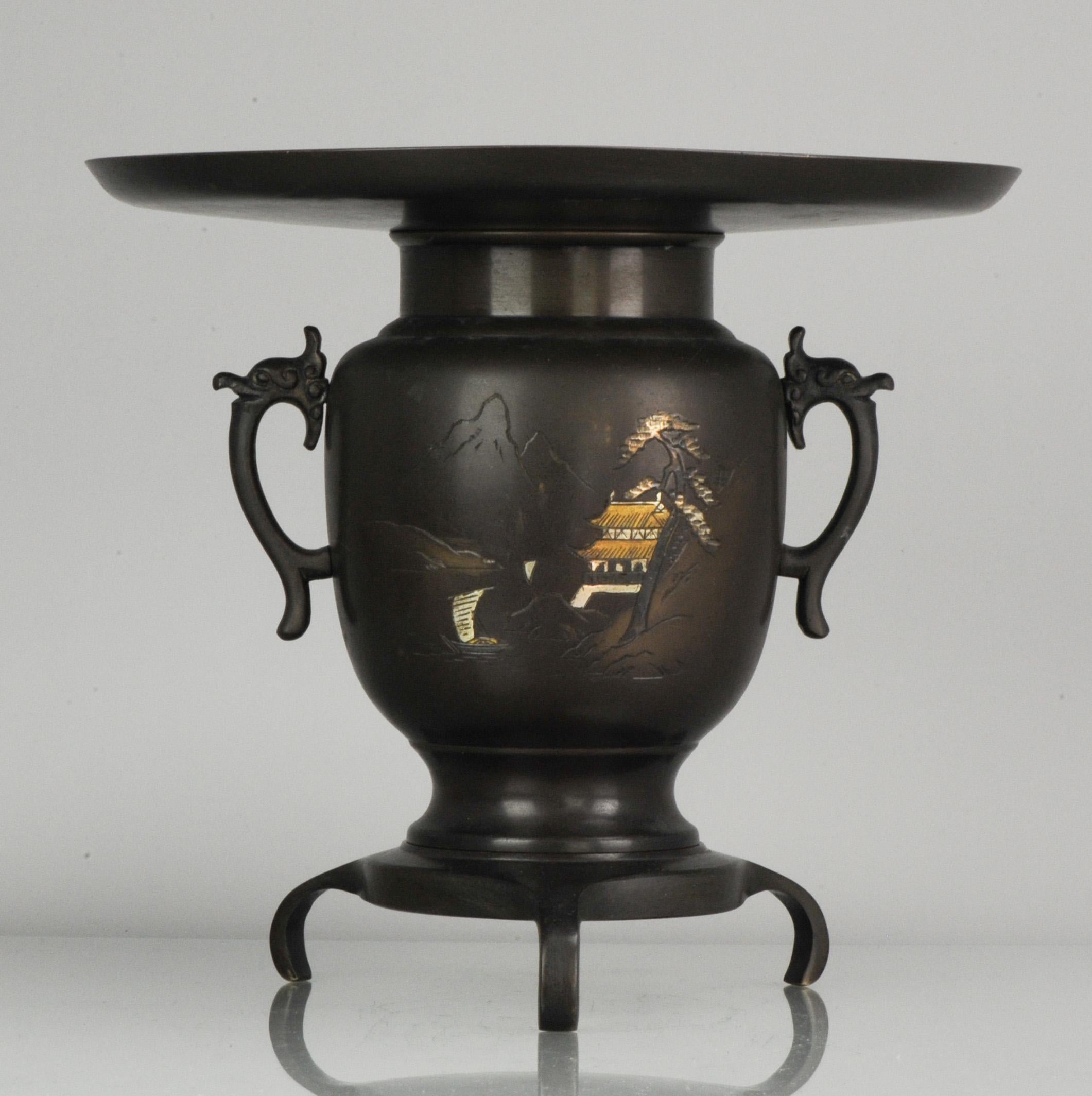 Lovely, high quality and very detailed pieces. Rare large size!

All parts can be removed, 3 pieces.

 
Condition:
Overall condition very good. Only the usual minor age sings. Size: 255mm high and 285mm width
Period:
Meiji Periode,