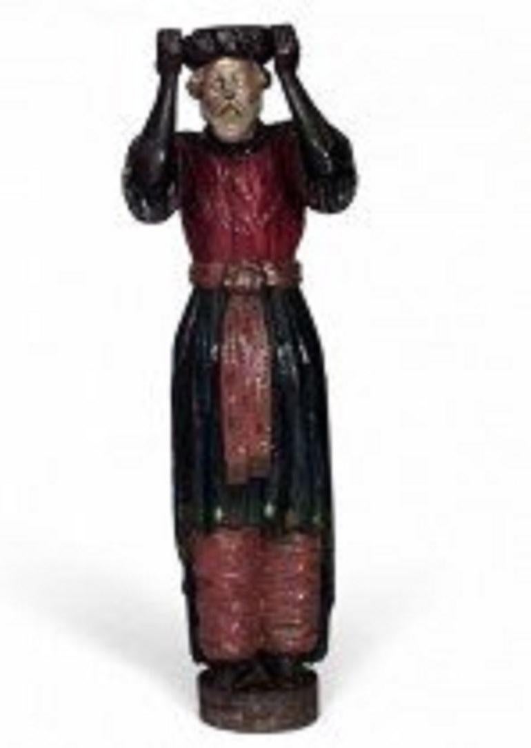 Large 19th c. Carved and Painted Carousel Style Figure In Good Condition For Sale In Queens, NY