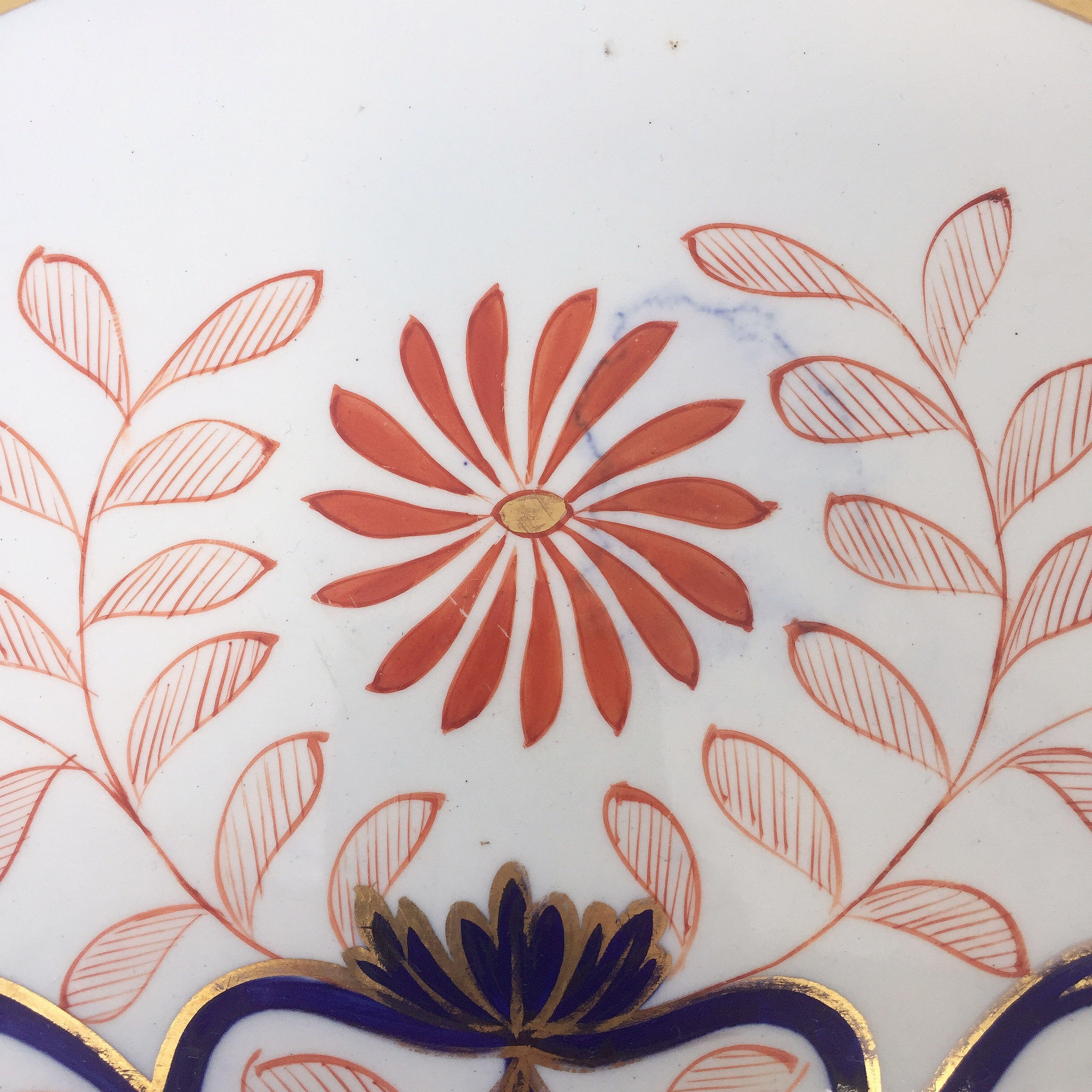 Large 19th c. English Imari Polychrome Charger with Gilt Accents by Copeland For Sale 1