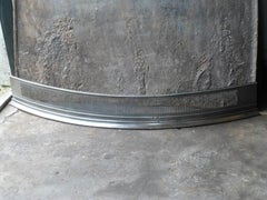Large 19th C. English Polished Steel Neoclassical Period Fender