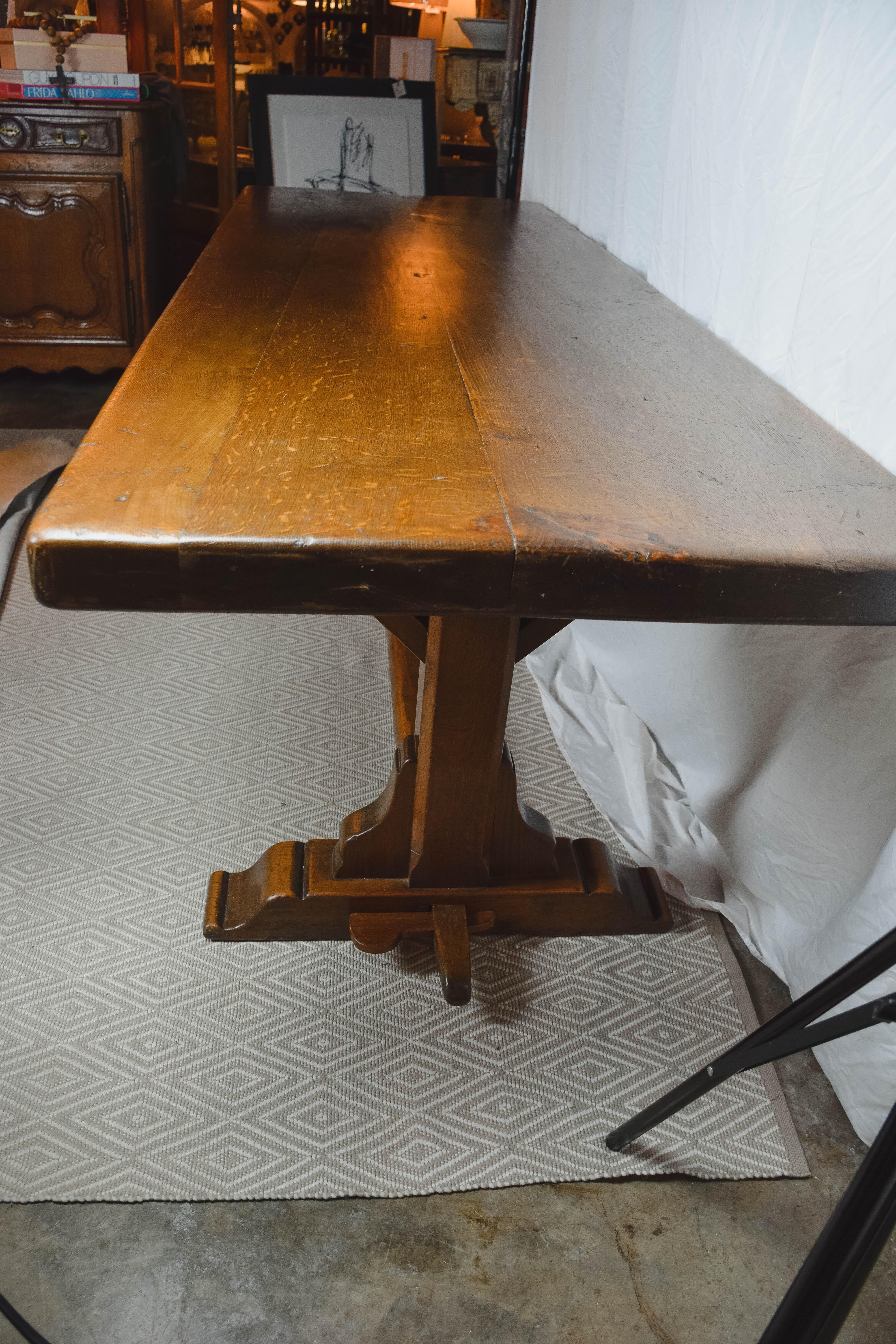 Large 19th Century French Oak Refectory Table 6