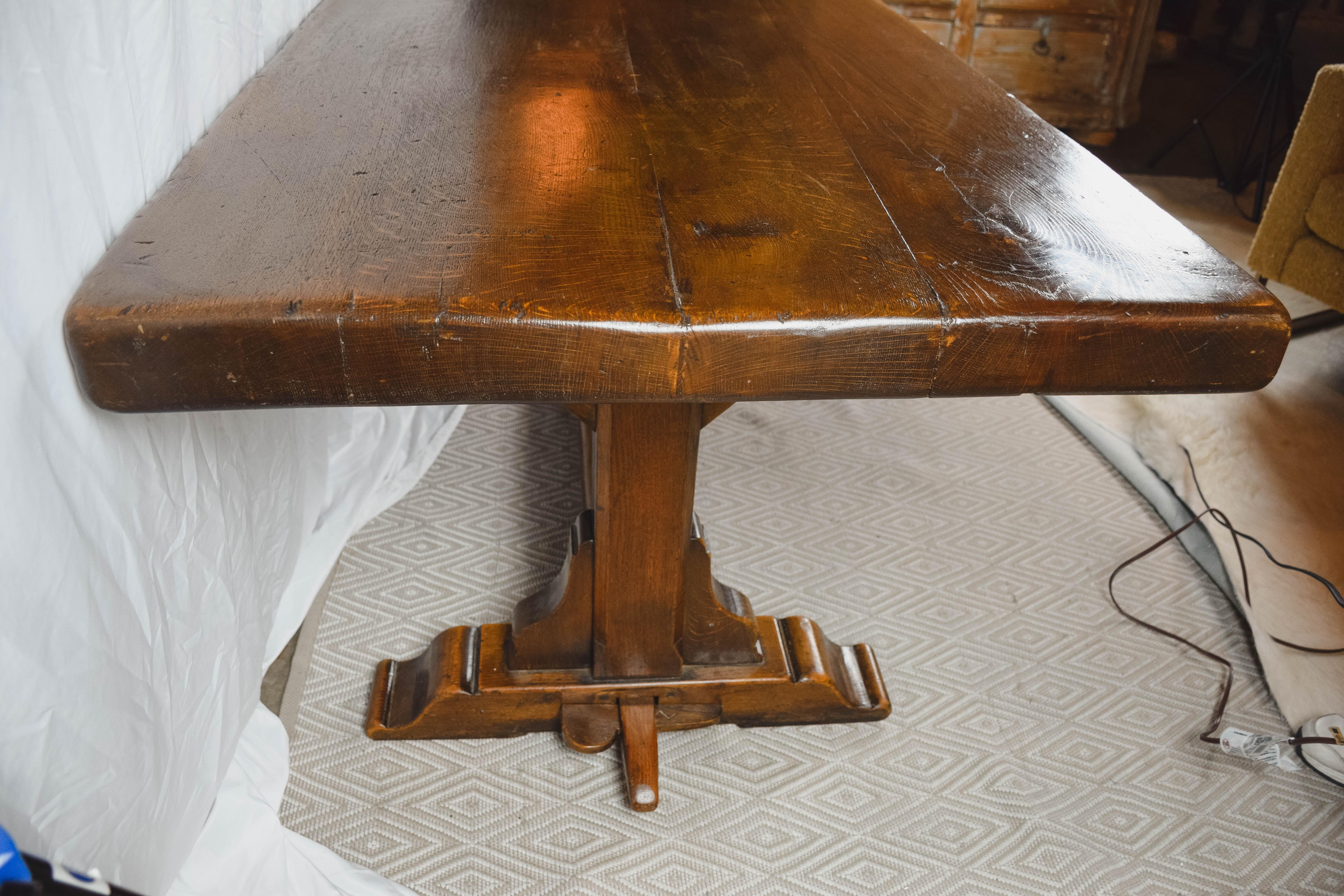 Large 19th Century French Oak Refectory Table 2