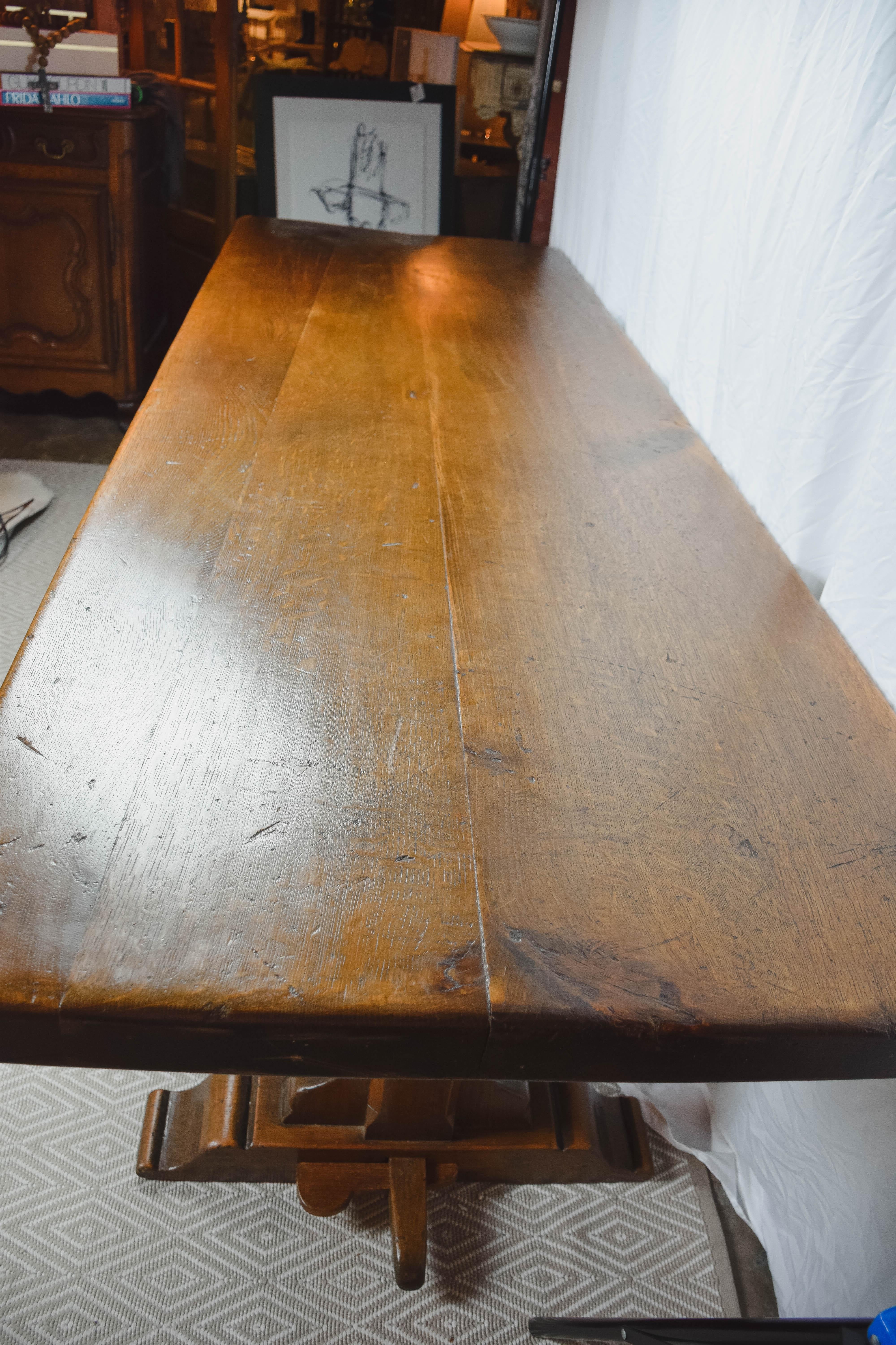 Large 19th Century French Oak Refectory Table 5