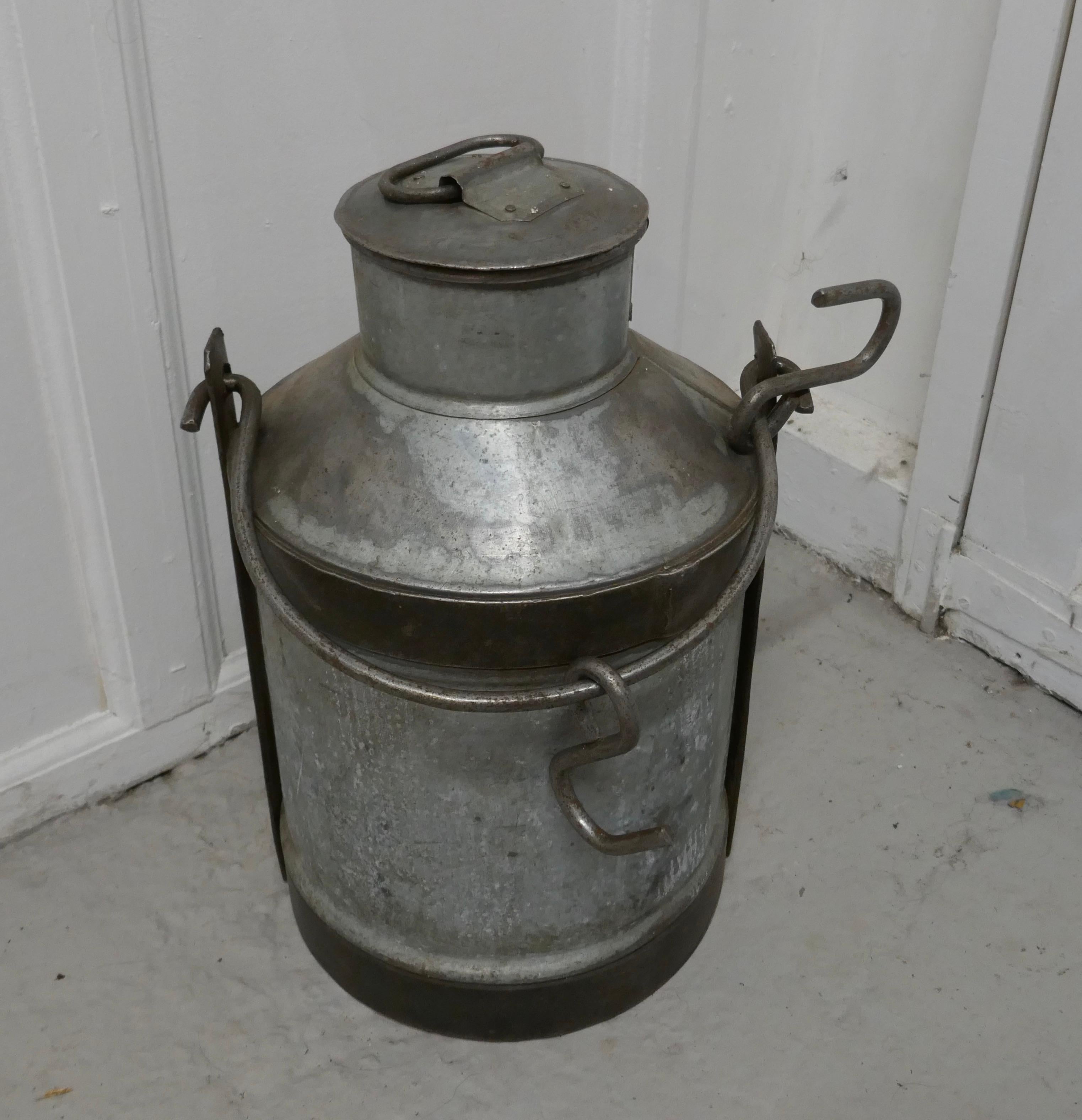 galvanised milk churn