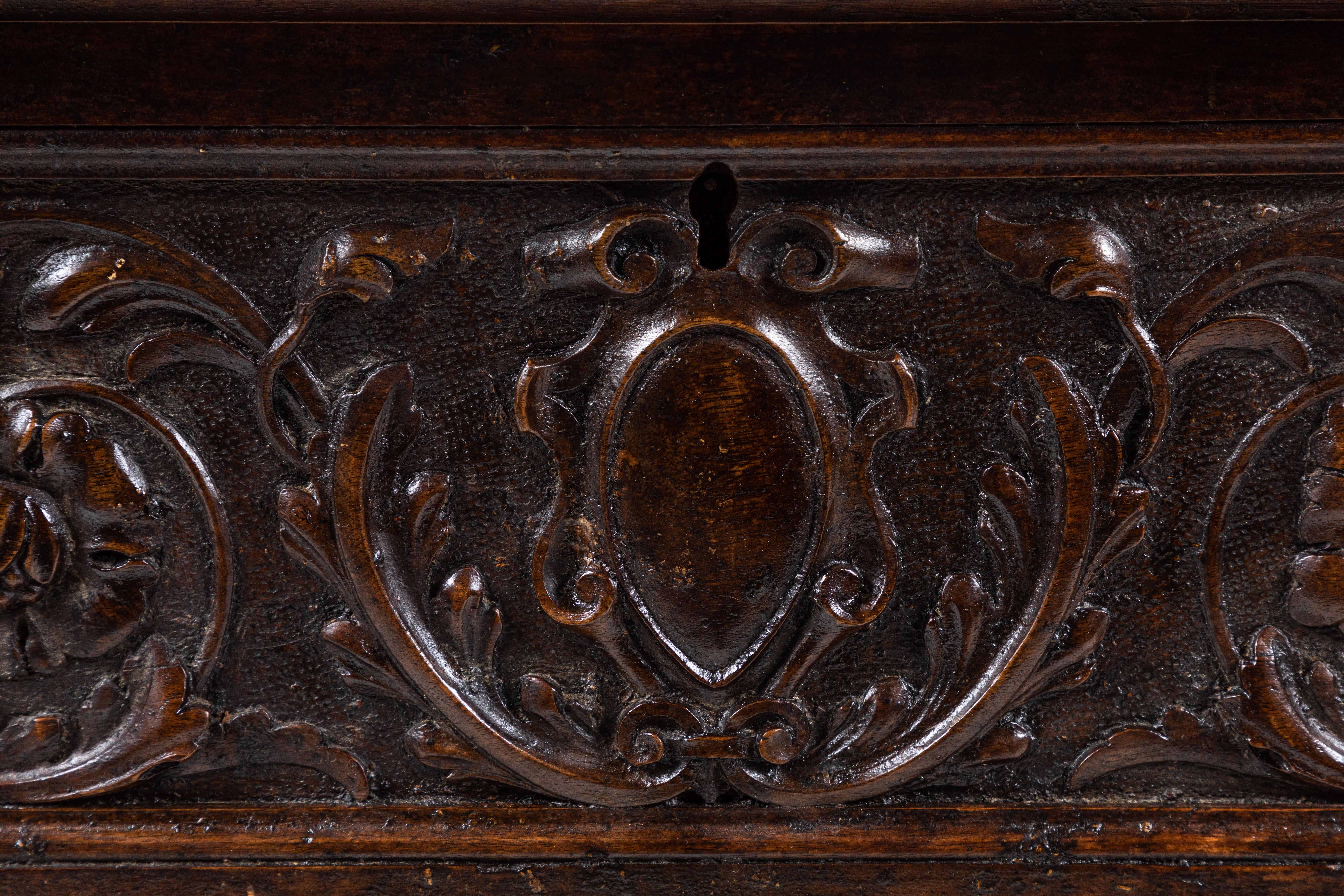 Large, 19th Century, Italian, Wood Coffer In Good Condition For Sale In Newport Beach, CA