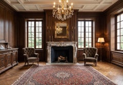Large 19th c. Louis XV Style Breche Marble Fireplace Mantel
