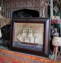 Gran marinero del siglo XIX de lana 'Woolie' Barco de vela de triple mástil Marítimo Naval