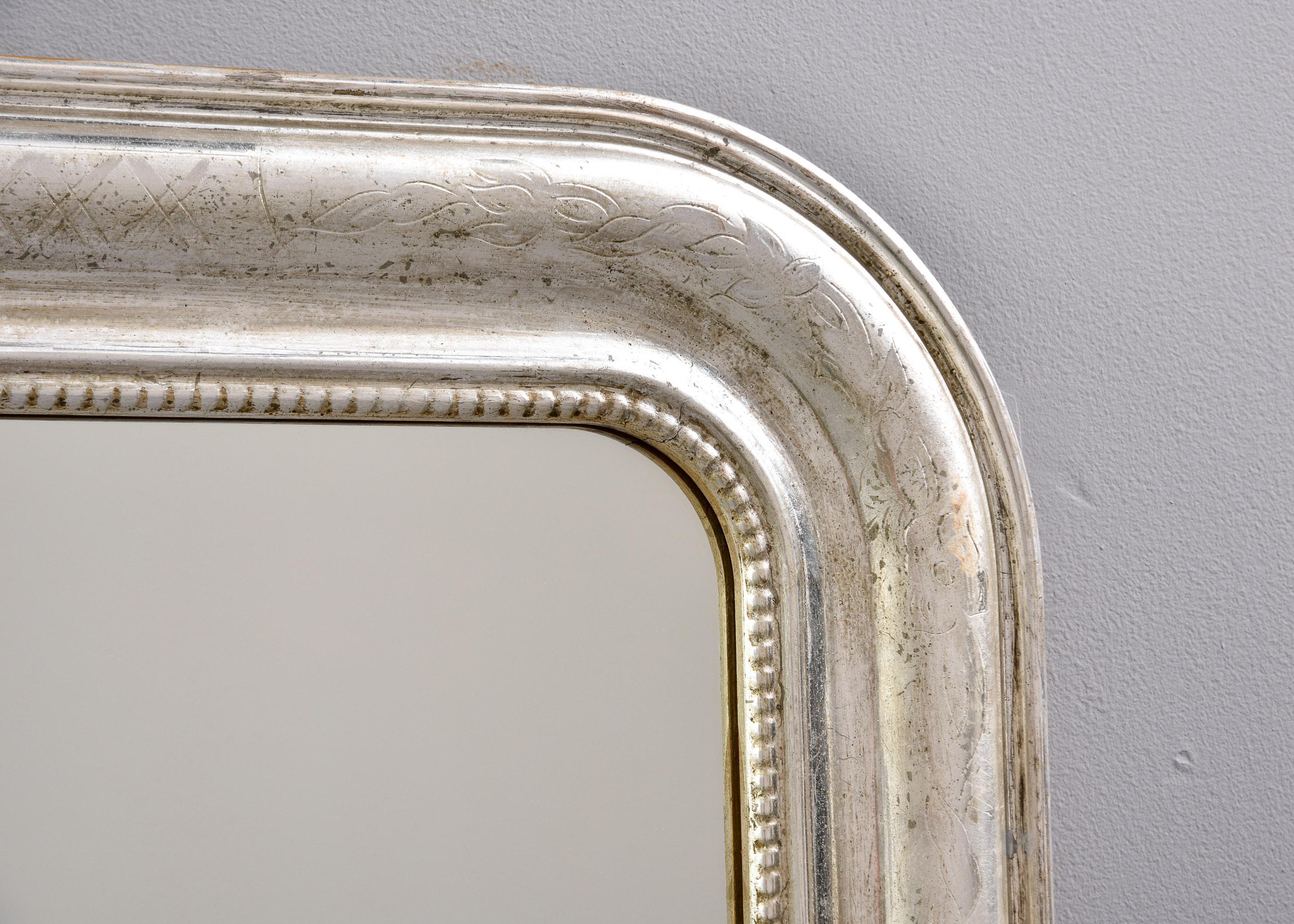 Large 19th C Silver Gilt Louis Philippe Mirror 2