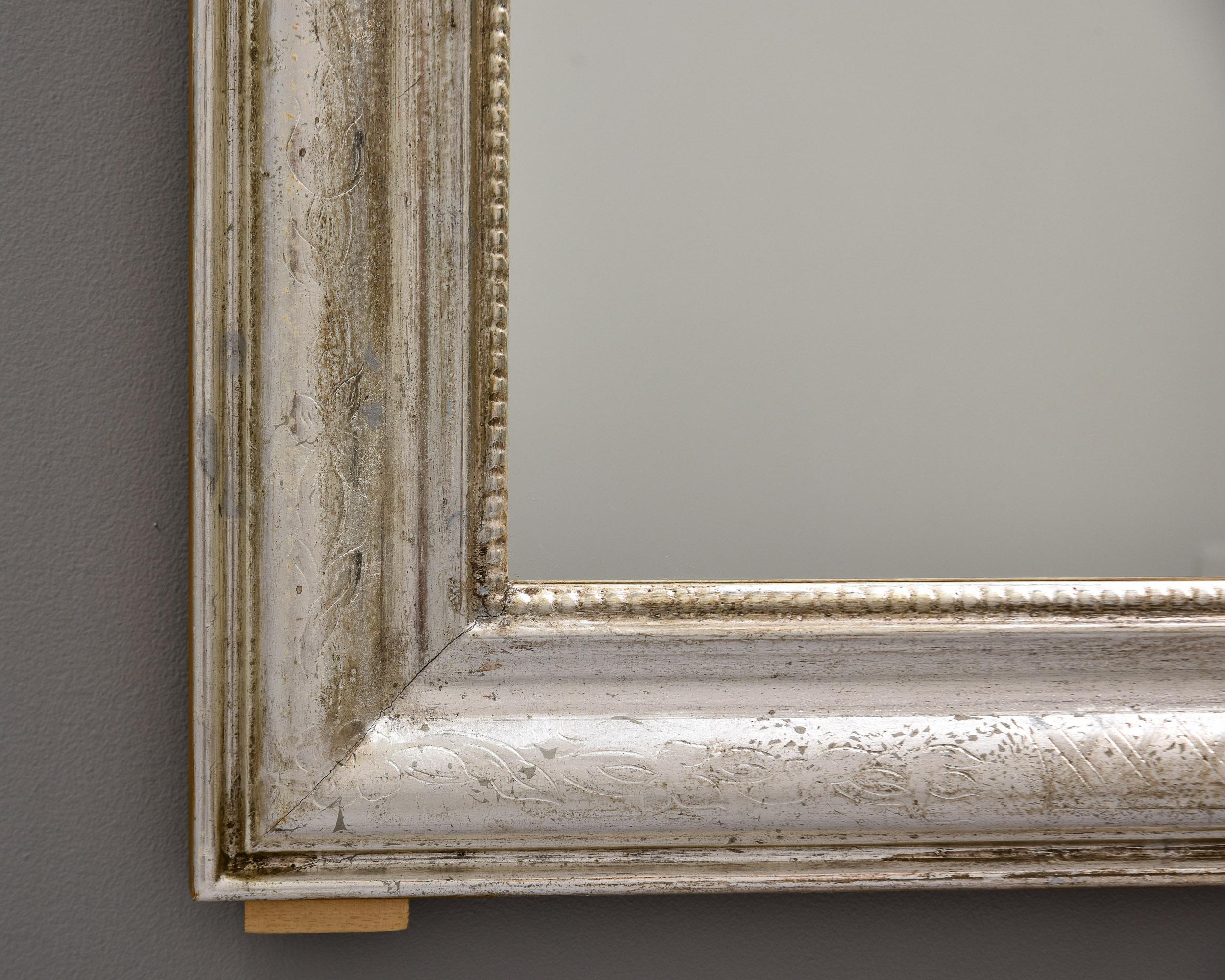 Large 19th C Silver Gilt Louis Philippe Mirror 3