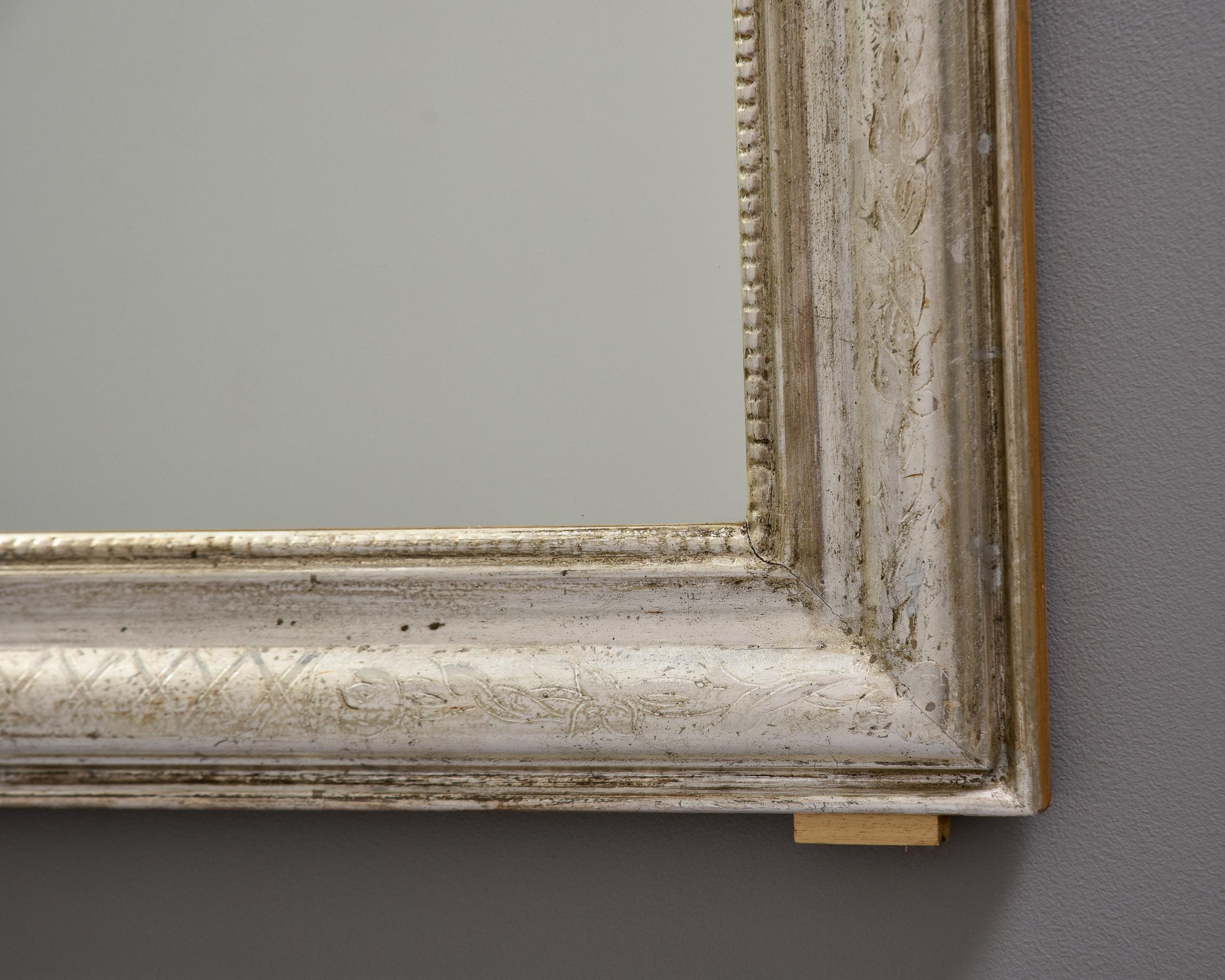 Large 19th C Silver Gilt Louis Philippe Mirror 4