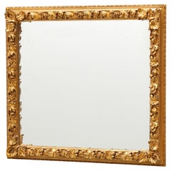 Large 19th C. Victorian Gilt Gesso Acanthus Scroll Wall Mirror