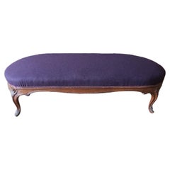 Used Large 19th c walnut footstool